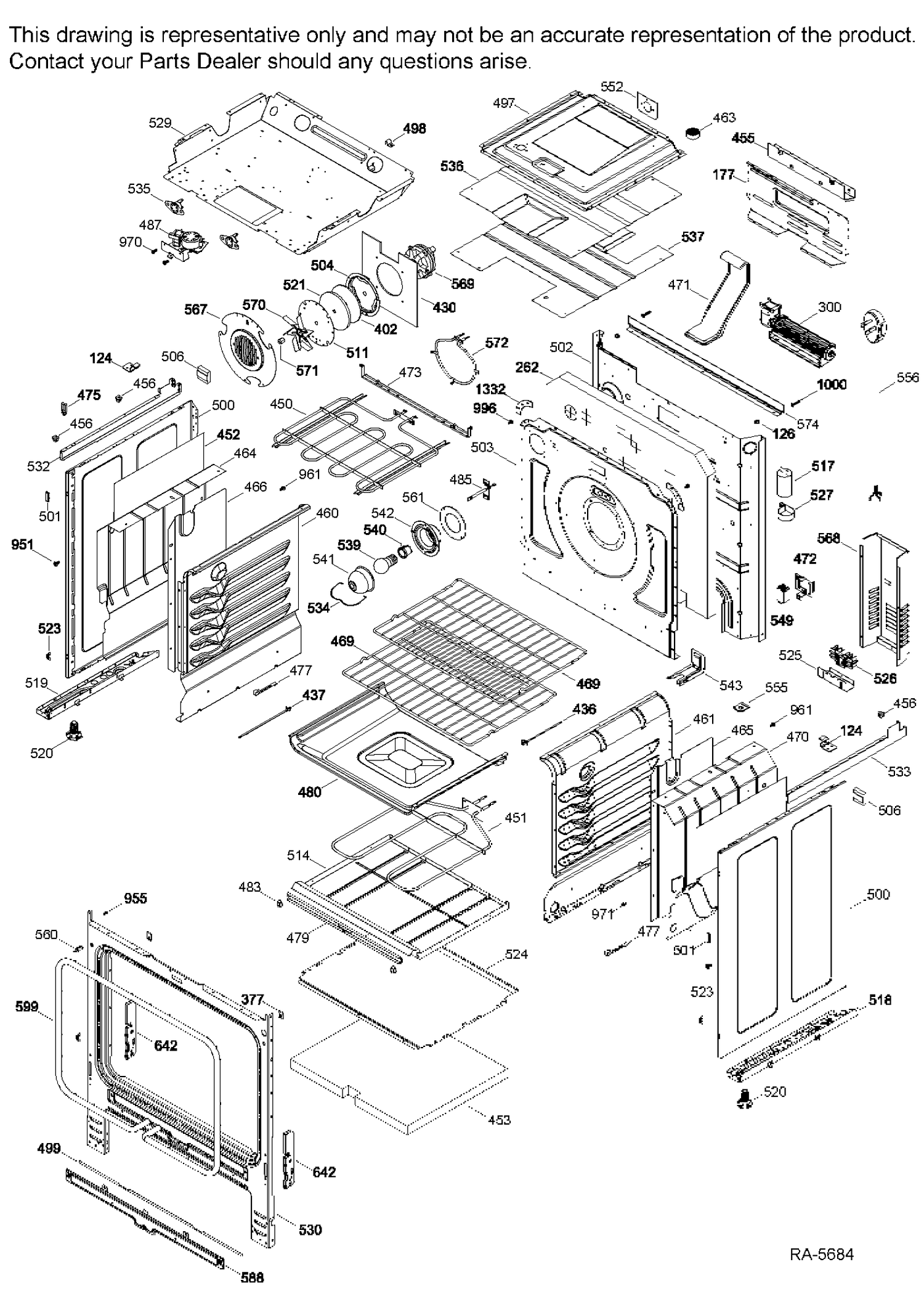 BODY PARTS Diagram and Parts List for JCS860EF1ES  General Electric Range