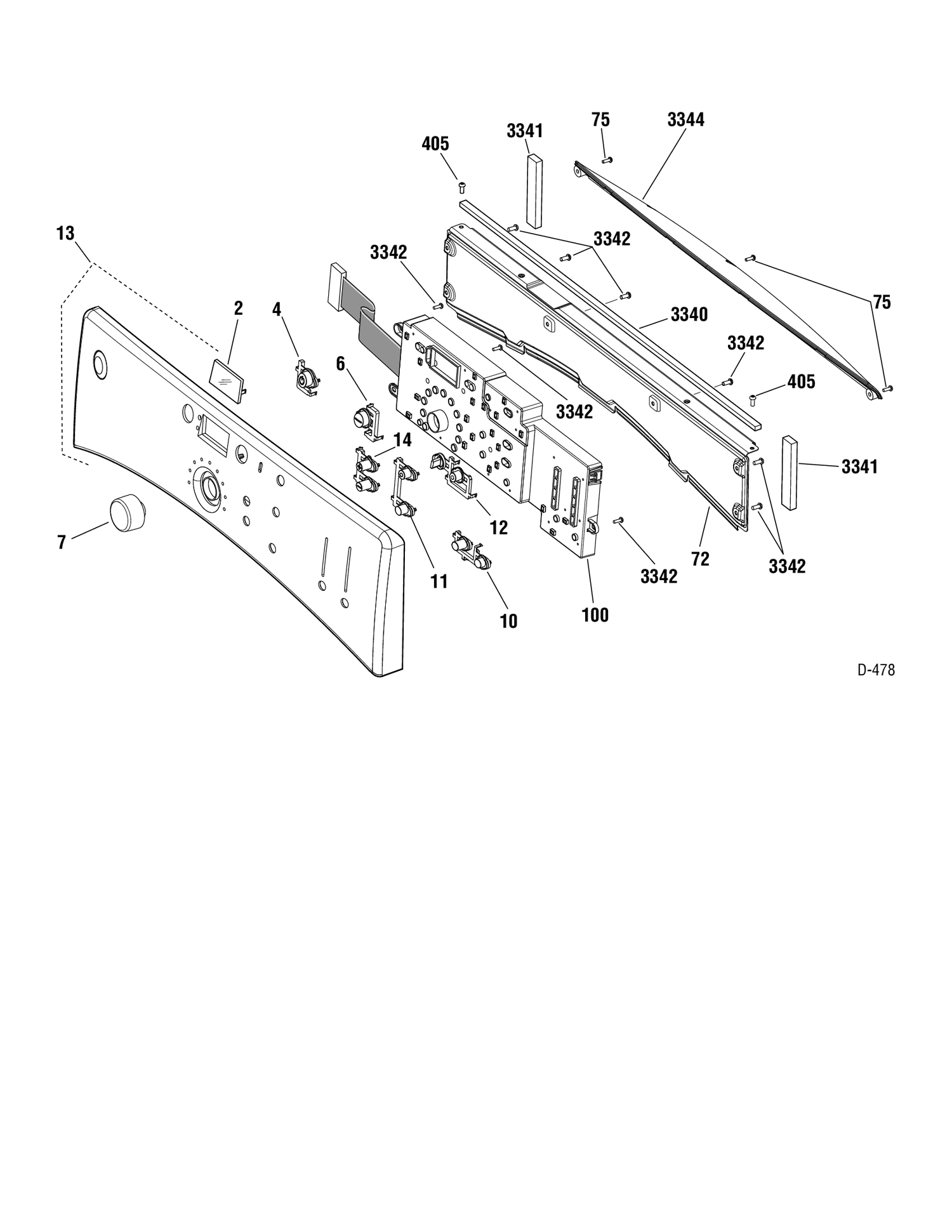 CONTROLS Diagram and Parts List for PBVH415EH0WW  General Electric Dryer