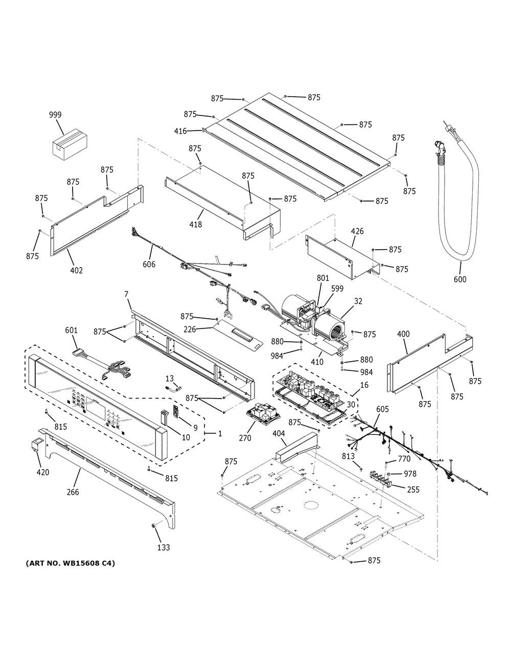 Control Panel Diagram and Parts List for JKD5000DN1BB  General Electric Wall Oven