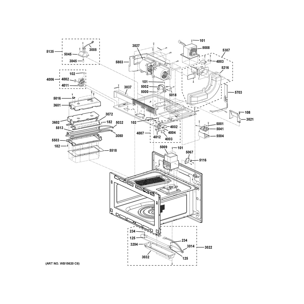 Insulator Parts Diagram and Parts List for CSB912P2V1S1  General Electric Microwave