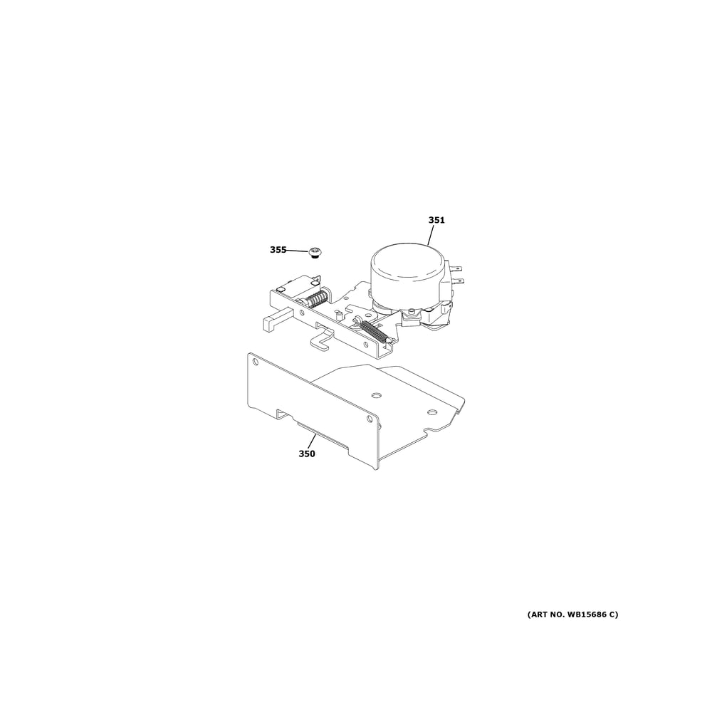 Door Lock Diagram and Parts List for ZHP304ETV2SS  General Electric Wall Oven