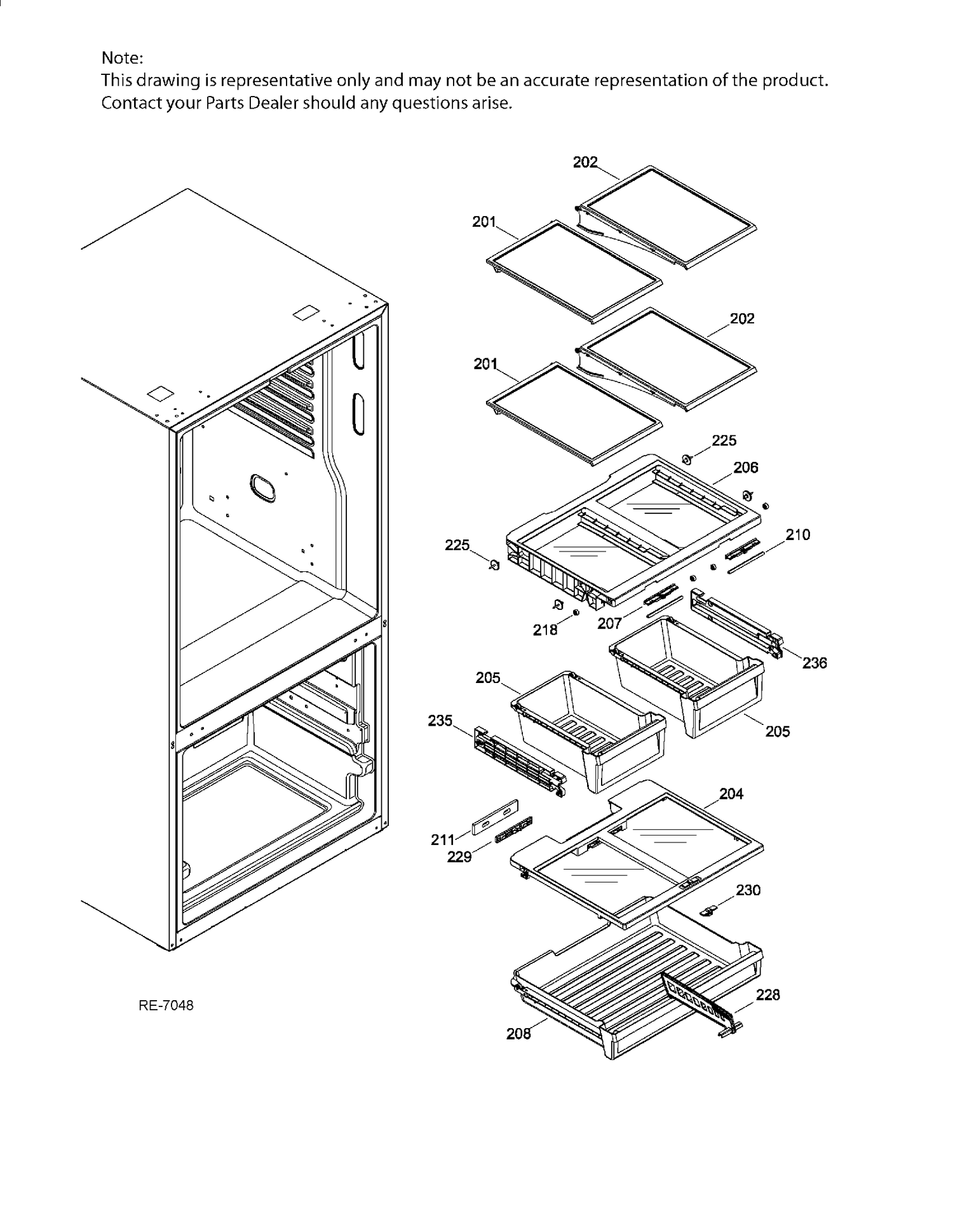 FRESH FOOD SHELVES Diagram and Parts List for PNE21KGKBKBB  General Electric Refrigerator