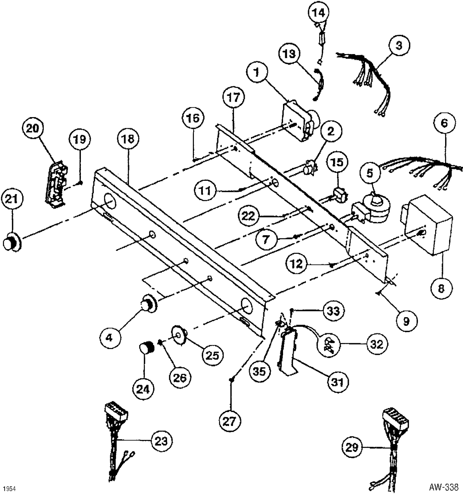 CONTROL PANEL Diagram and Parts List for WSM2700RCWWH  General Electric Washer