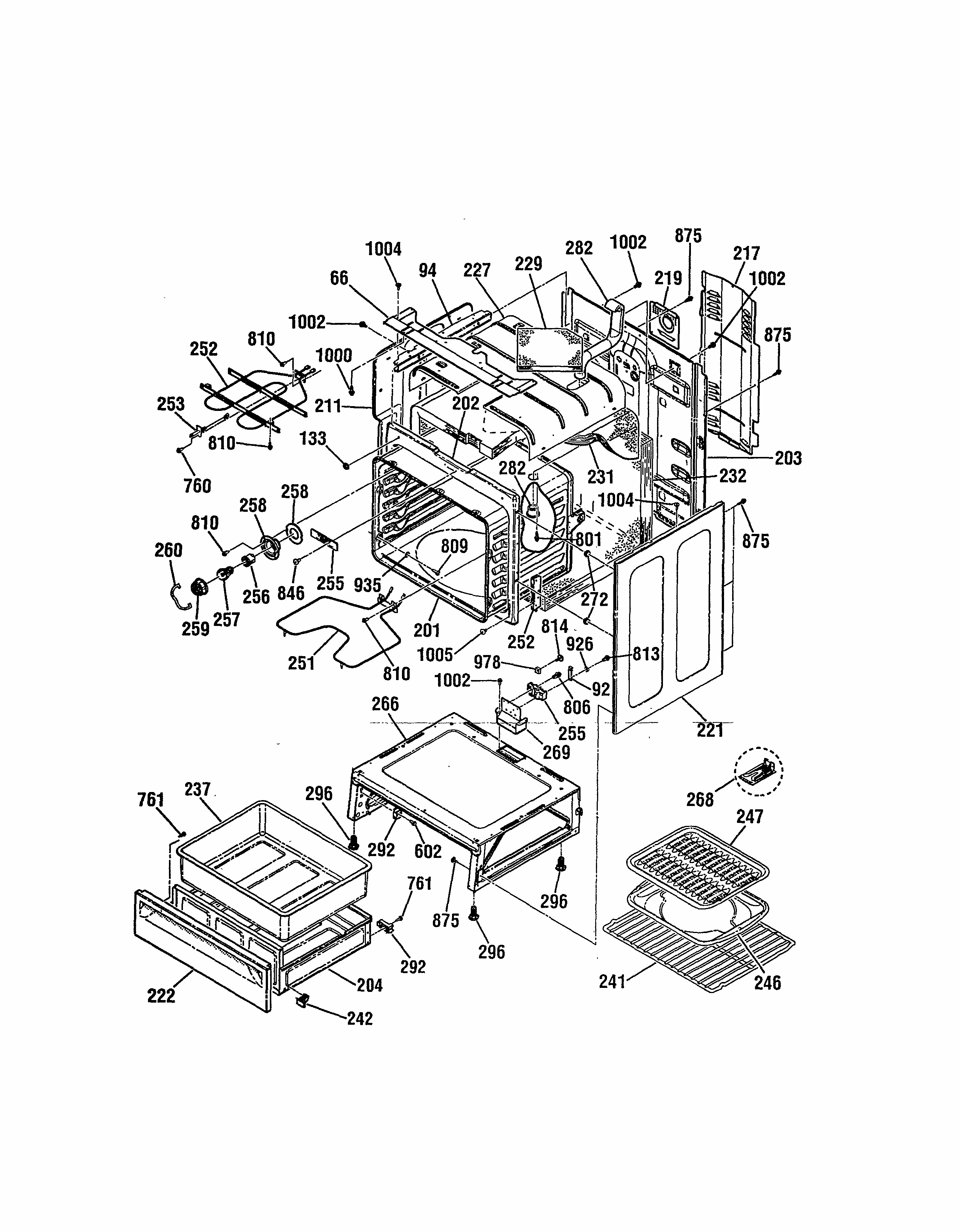 Body Diagram and Parts List for 91195508990  Kenmore Range