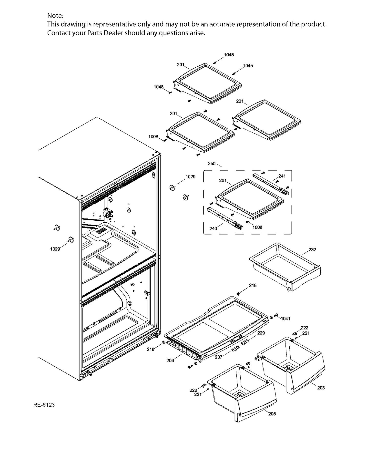 FF SHELVES Diagram and Parts List for PNQ20KMHBFES  General Electric Refrigerator