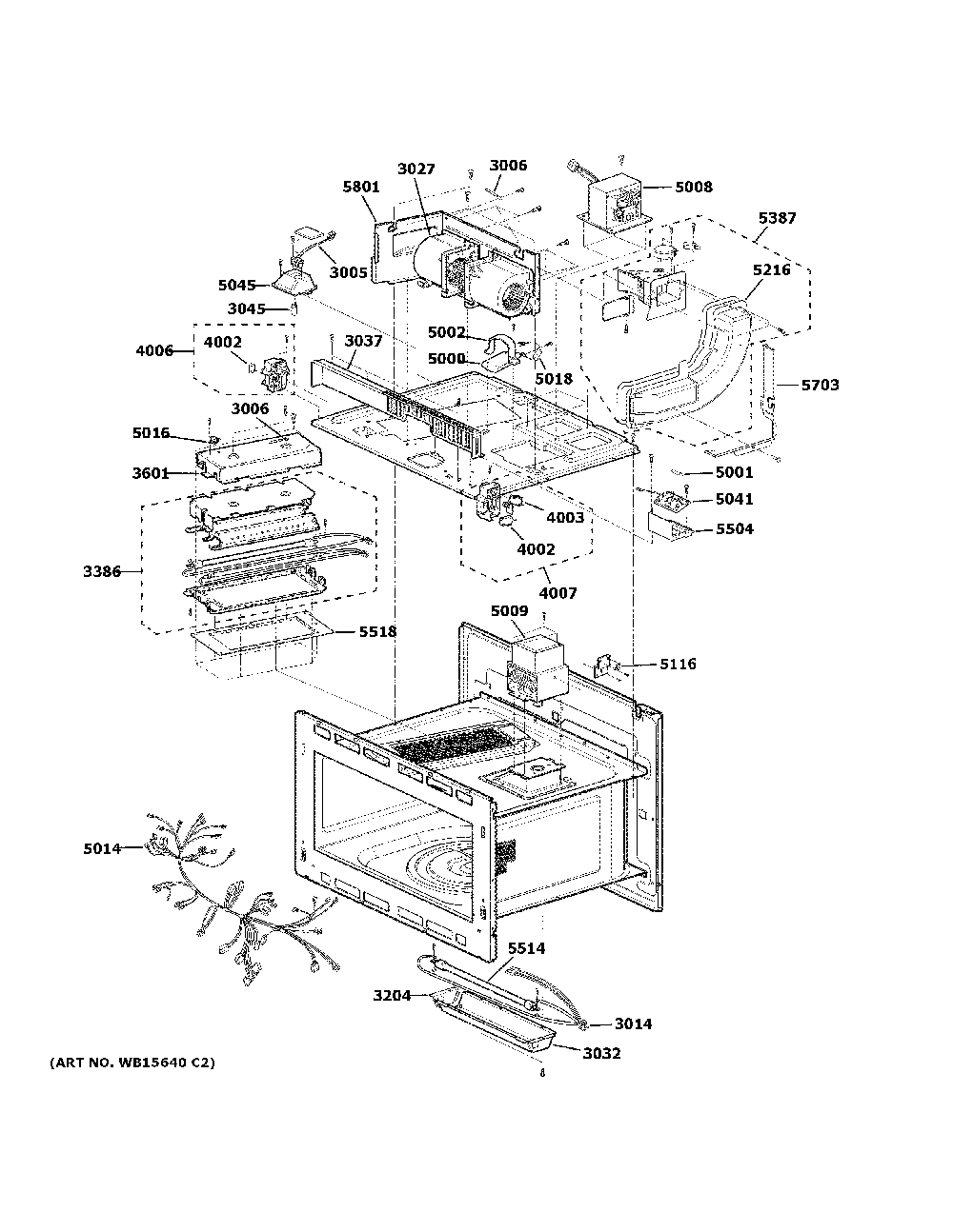 Insulator parts Diagram and Parts List for ZSB9132N2SS  General Electric Microwave