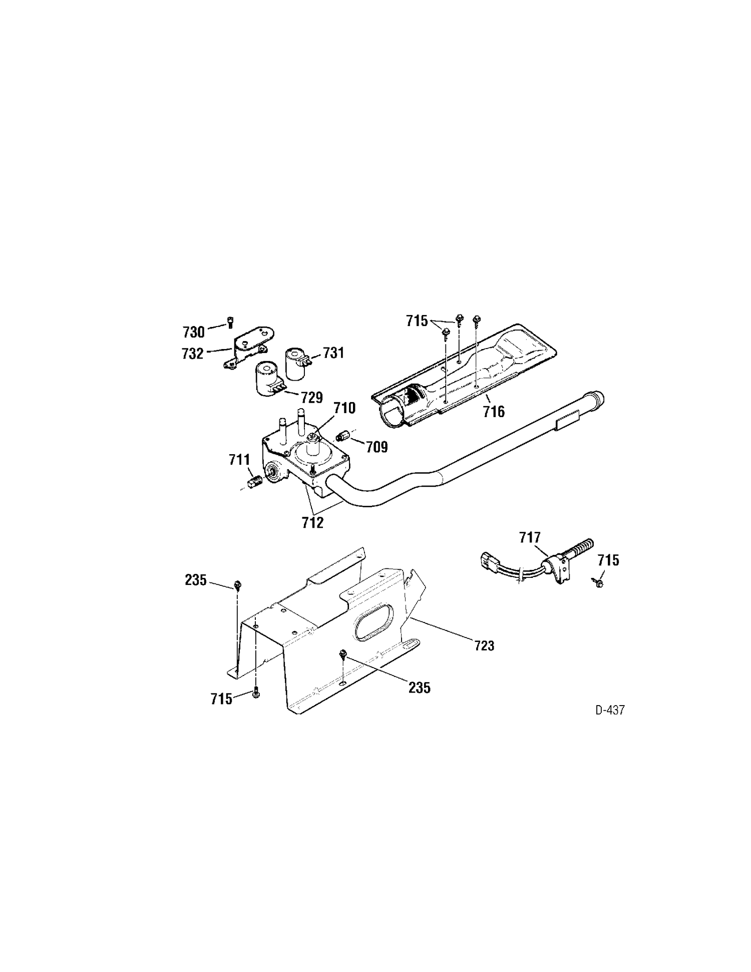 GAS VALVE Diagram and Parts List for UPSE810GH7WT  General Electric Dryer