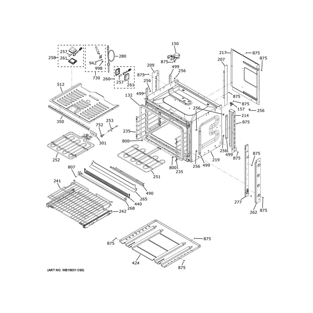 Body Parts Diagram and Parts List for ZTS90DPSN4SS  General Electric Wall Oven