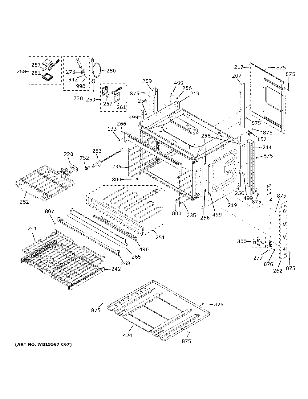 Body Parts Diagram and Parts List for PT7800SH9SS  General Electric Microwave Oven Combo