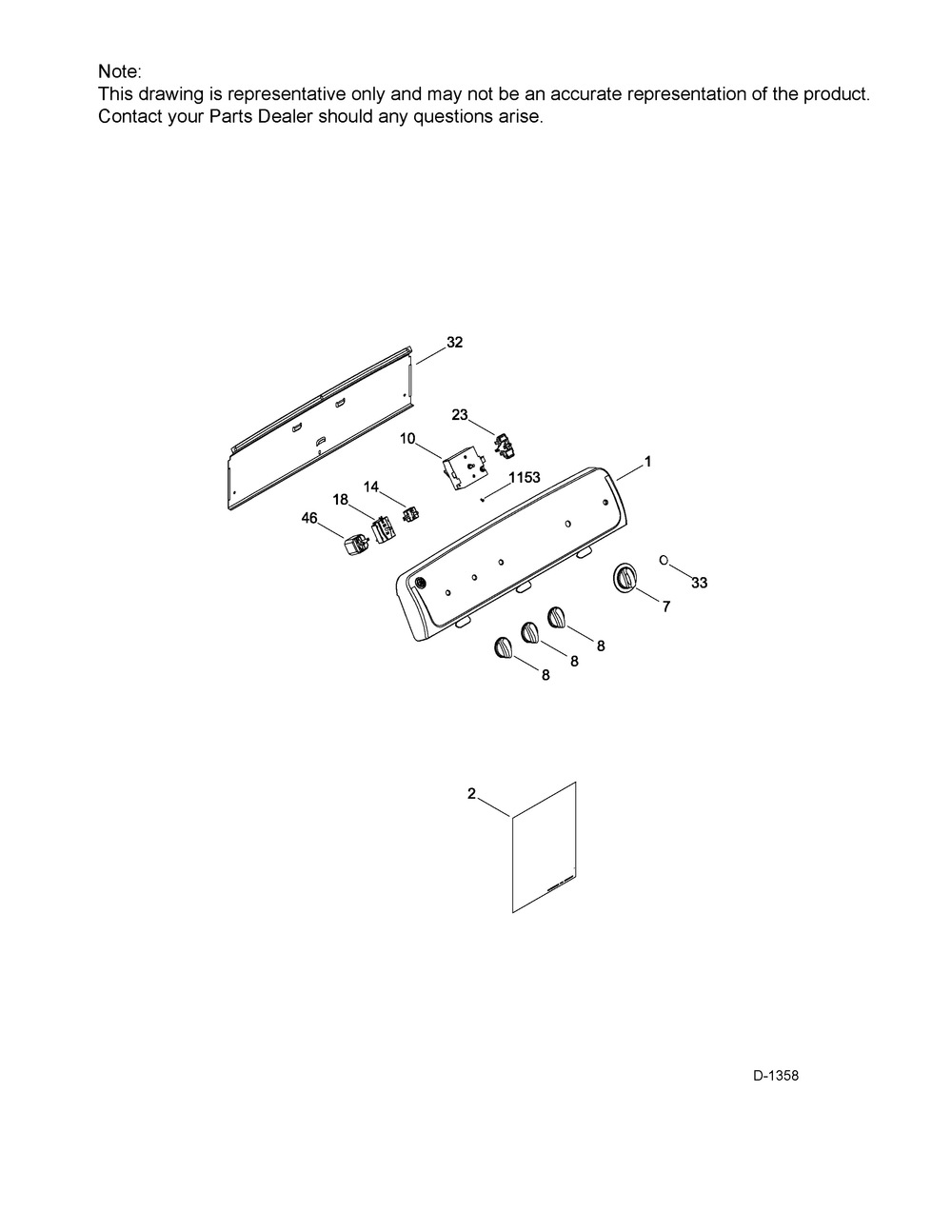 Control System Diagram and Parts List for GTMP280ED6WW  General Electric Dryer