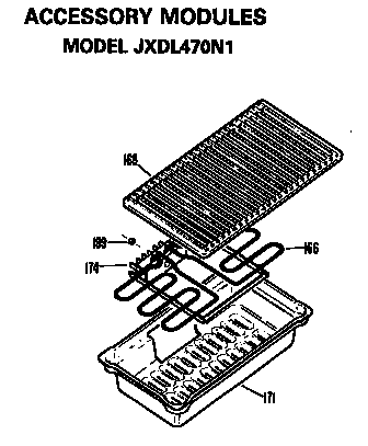 Section 2 Diagram and Parts List for JP671B9N1  General Electric Range