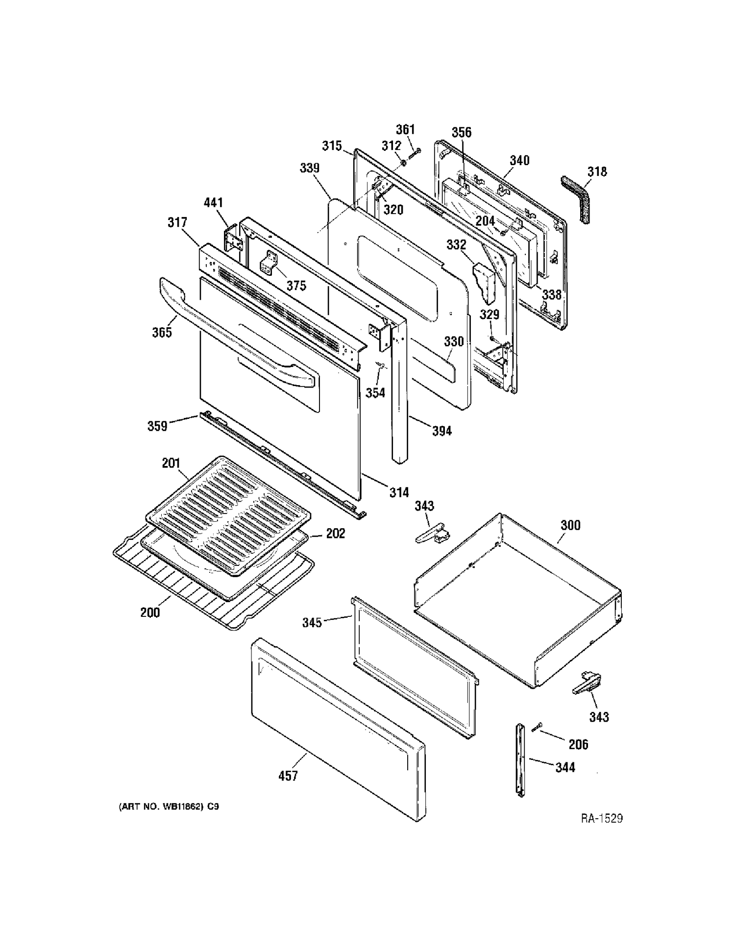 PORTE Diagram and Parts List for MCB757WK1WW  General Electric Range