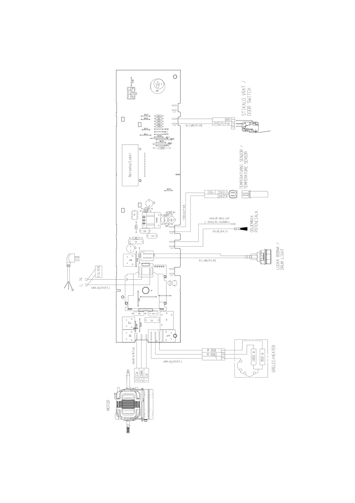 WIRING DIAGRAM Diagram and Parts List for RCKH315EH0WW  General Electric Dryer