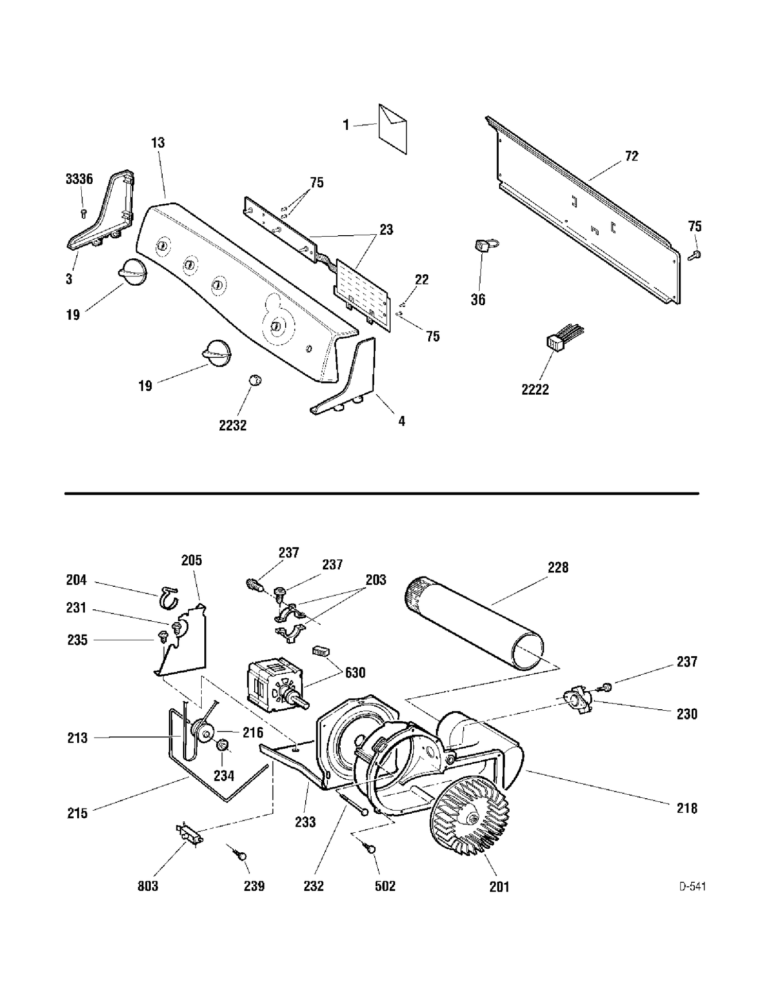 CONTROLS Diagram and Parts List for UPSE810EH6WT  General Electric Dryer