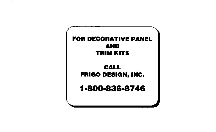 Decorative Door Panels- Customer Contact Parts Direct Diagram and Parts List for TFX24PRAXBB  General Electric Refrigerator