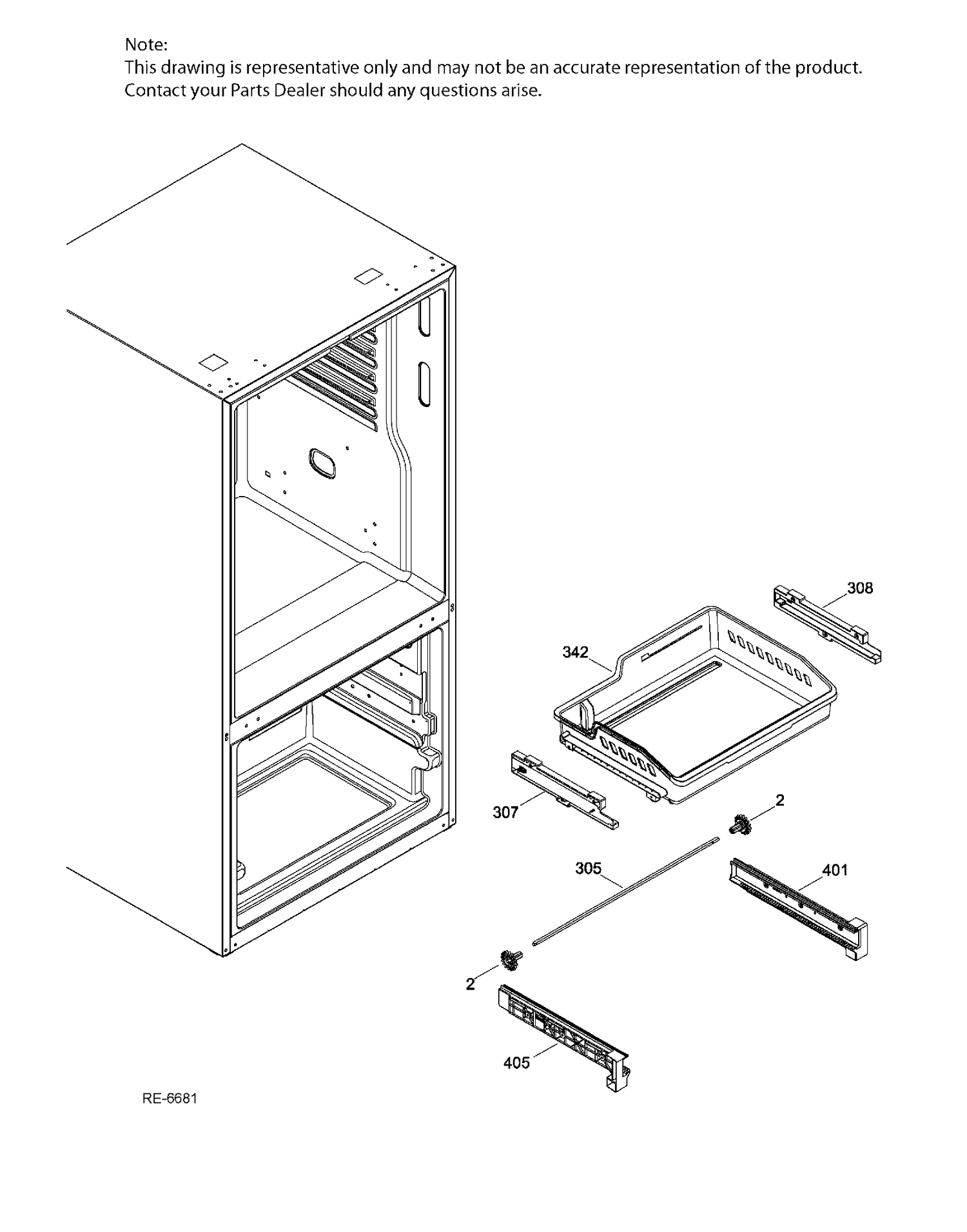 FZ BASKETS Diagram and Parts List for CFE24SSKAKSS  General Electric Refrigerator