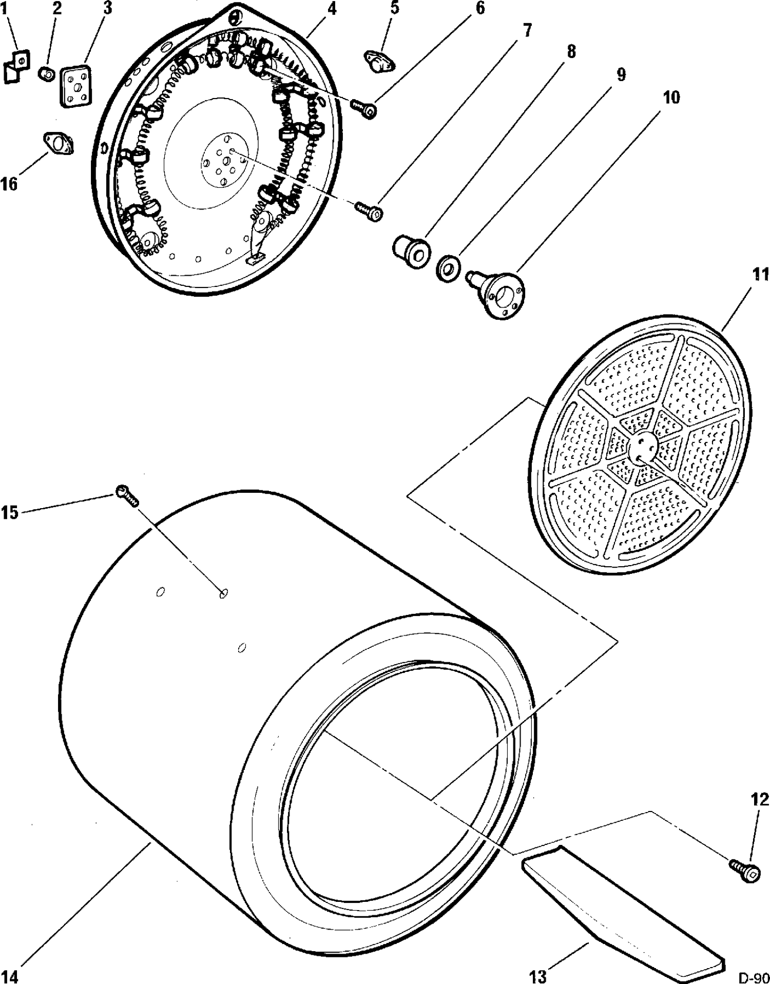 DRUM HEATER Diagram and Parts List for 62148418  General Electric Dryer