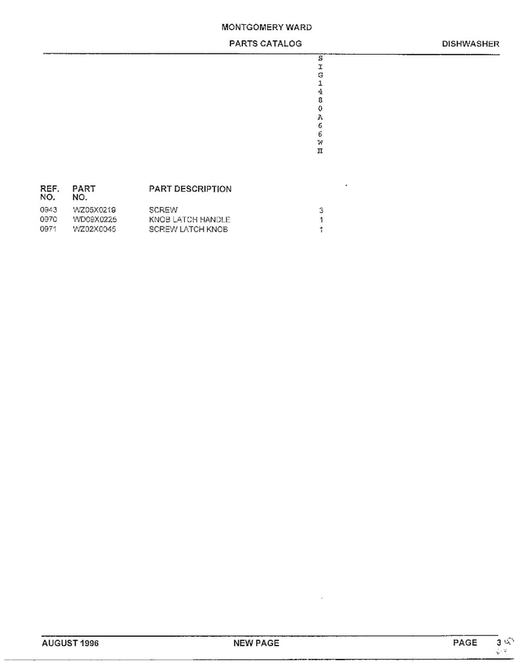 Escutcheon And Door Assy Page 3 Diagram and Parts List for SIG1480A66WH  General Electric Dishwasher