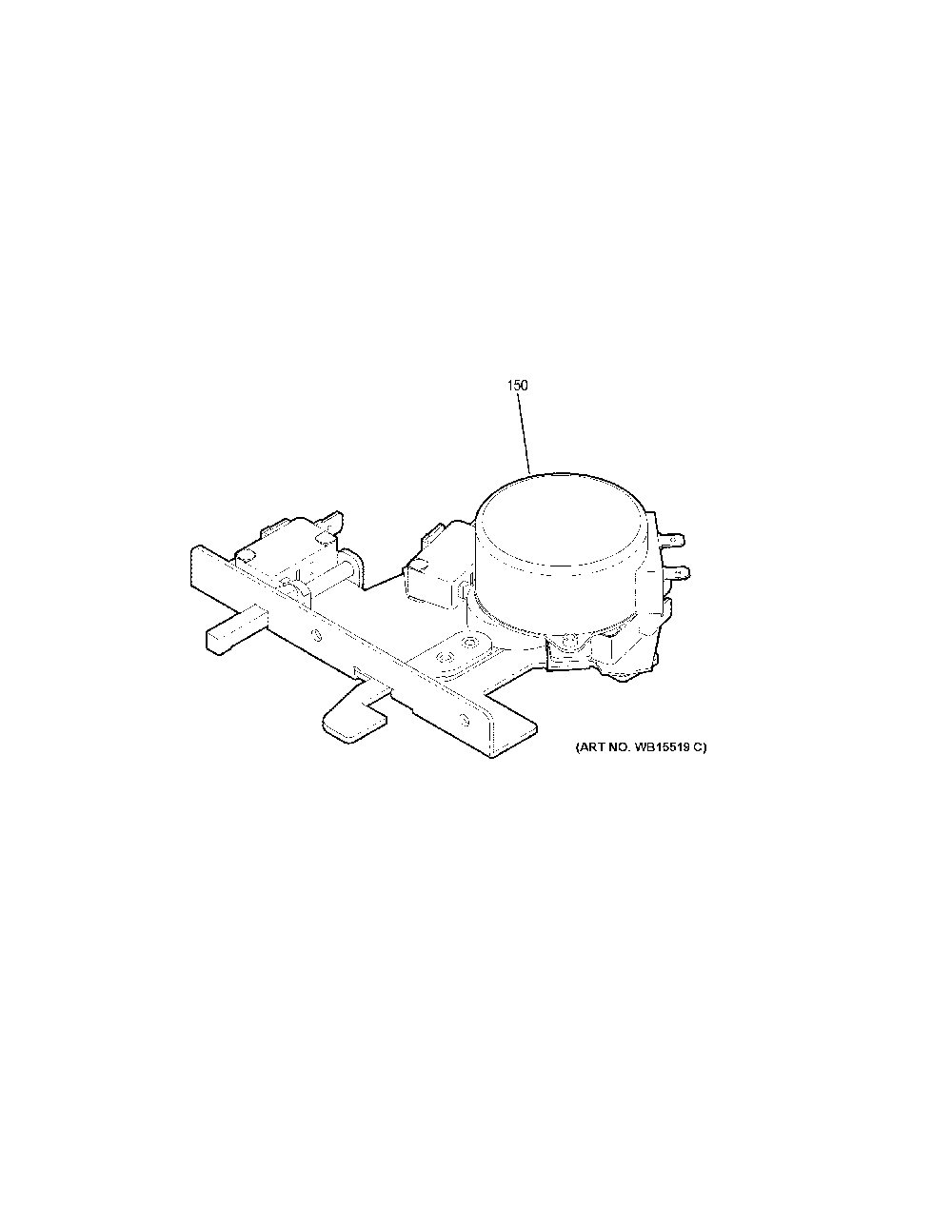 Door lock Diagram and Parts List for PB911FJ8DS  General Electric Range