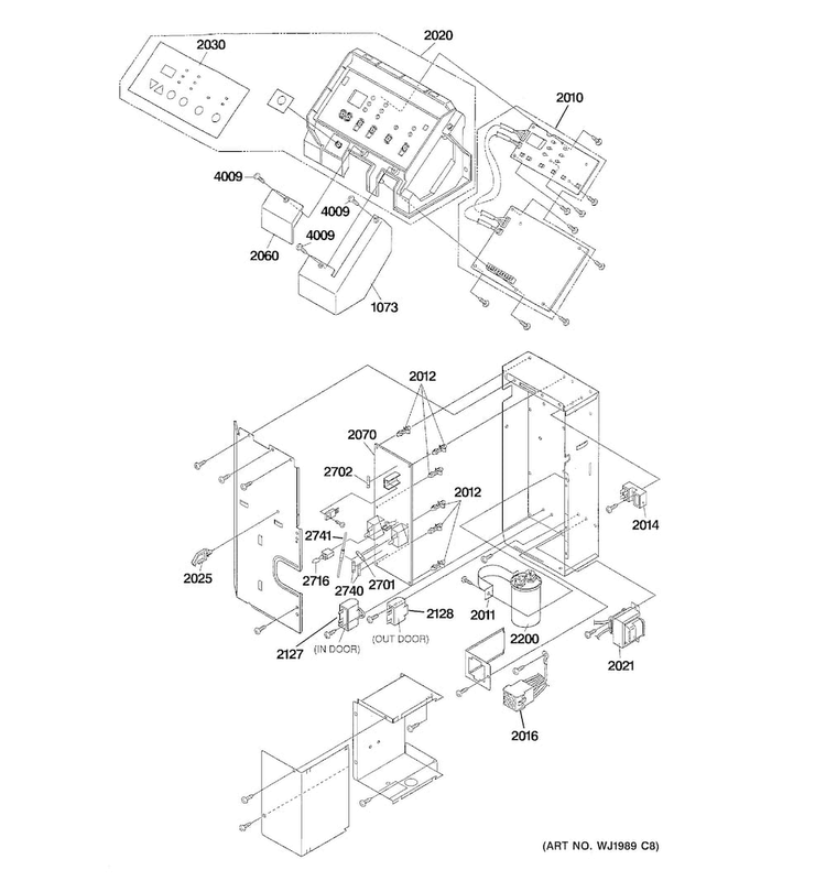 Control Parts Diagram and Parts List for AZ41E12DACW2  General Electric Air Conditioner
