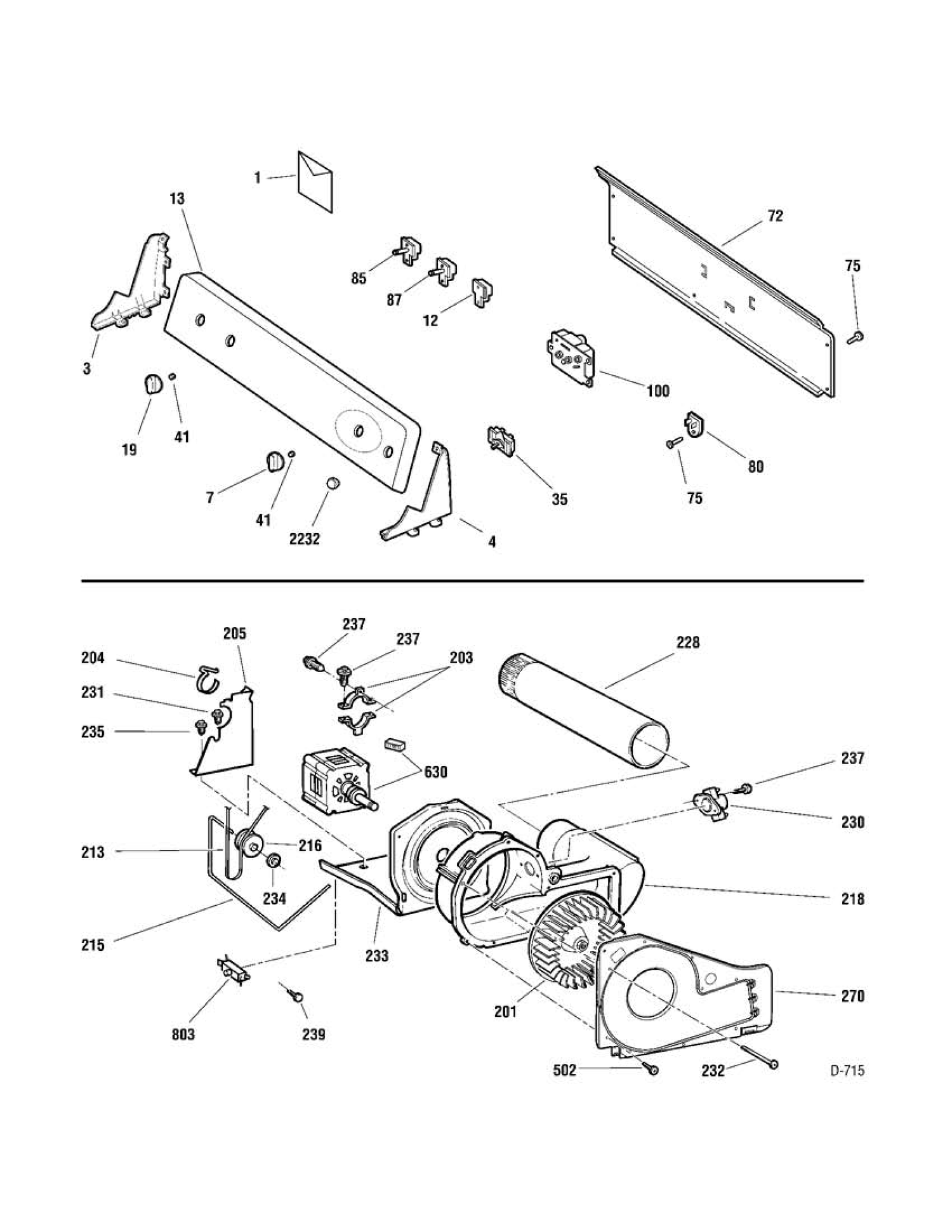 CONTROLS-BLOWER Diagram and Parts List for GMMP300EM0WS  General Electric Dryer