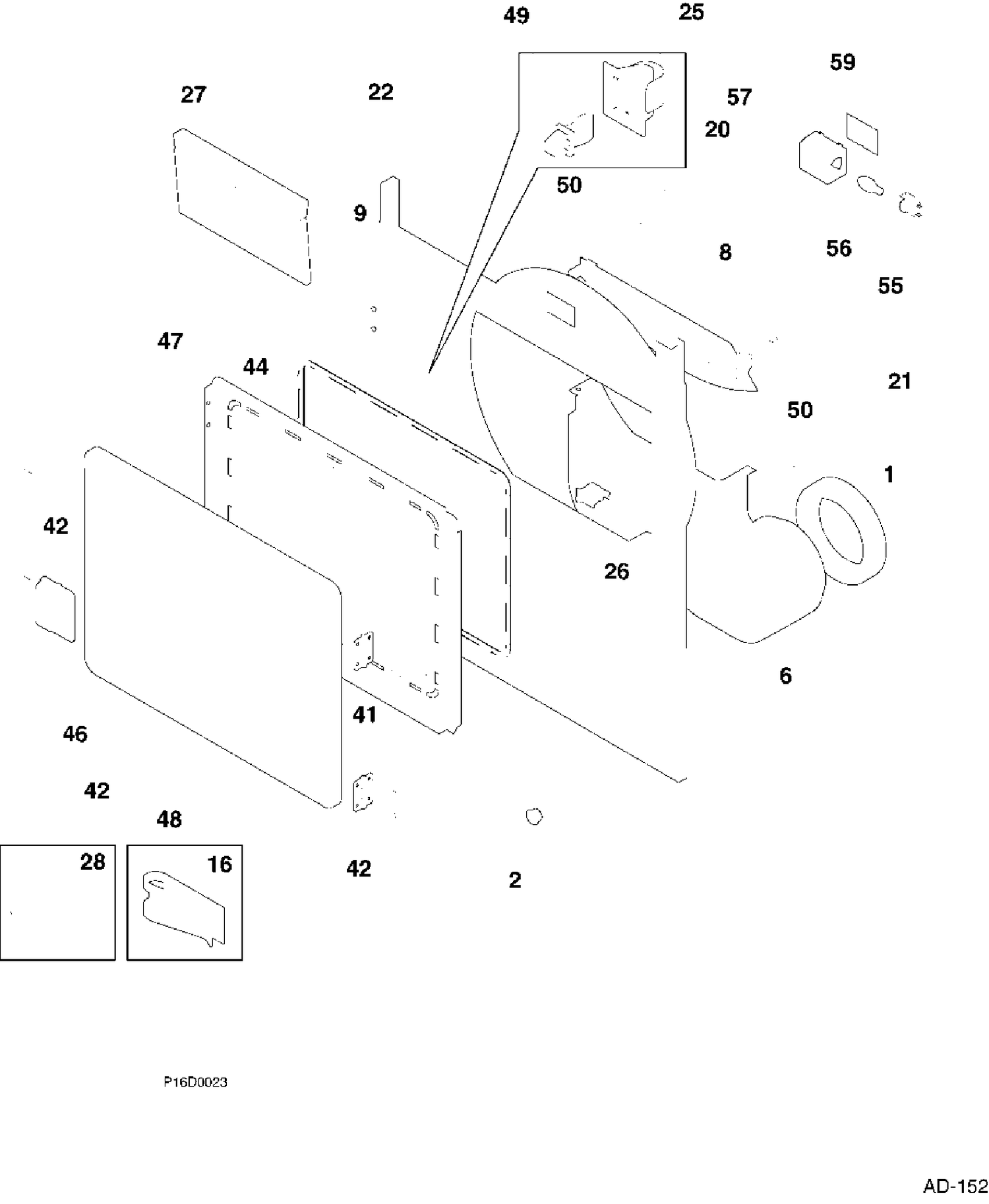 FRONT PANEL, WRAPPER & TOP PANEL Diagram and Parts List for PSXH43EV0WW  General Electric Dryer