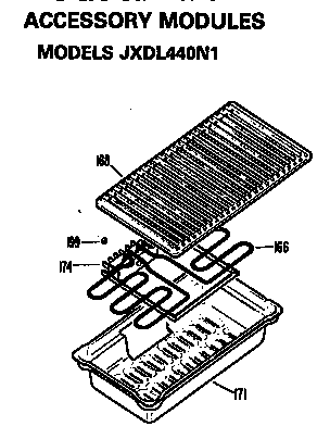 Accessory Modules Diagram and Parts List for JP678B9N1  General Electric Cooktop