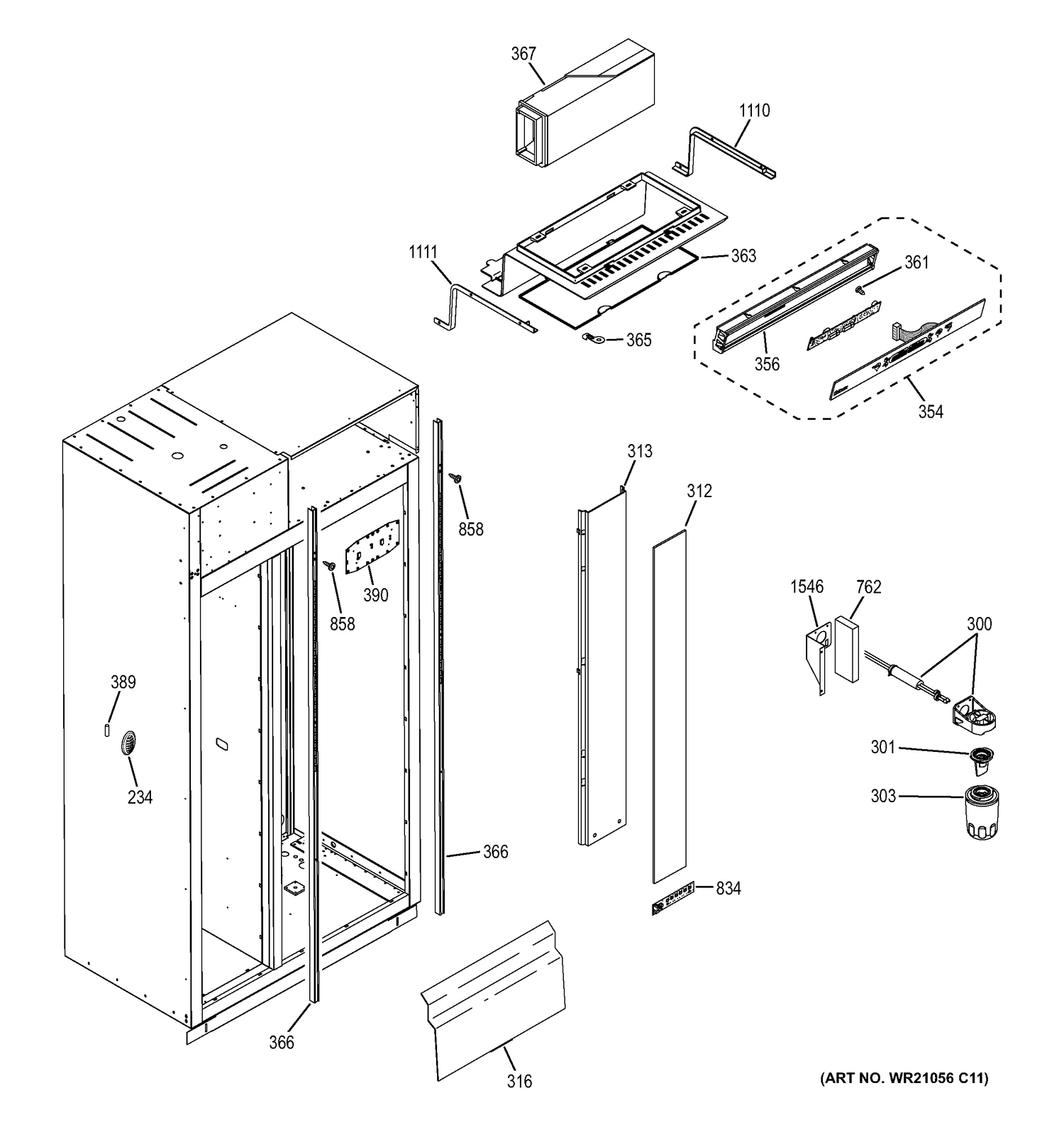 FRESH FOOD SECTION Diagram and Parts List for ZISS420NHBSS  General Electric Refrigerator
