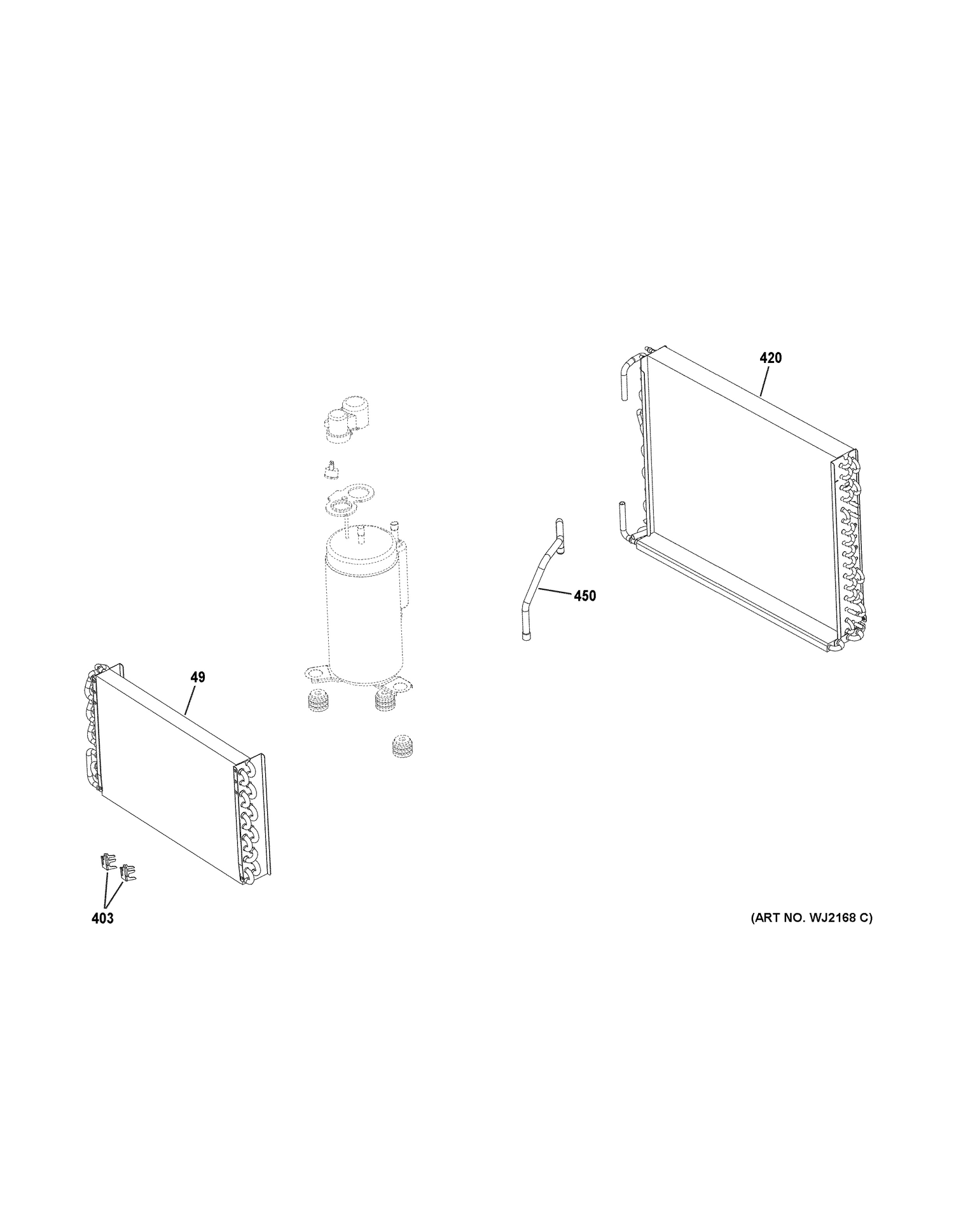 UNIT PARTS Diagram and Parts List for AEM06LVQ1  General Electric Air Conditioner