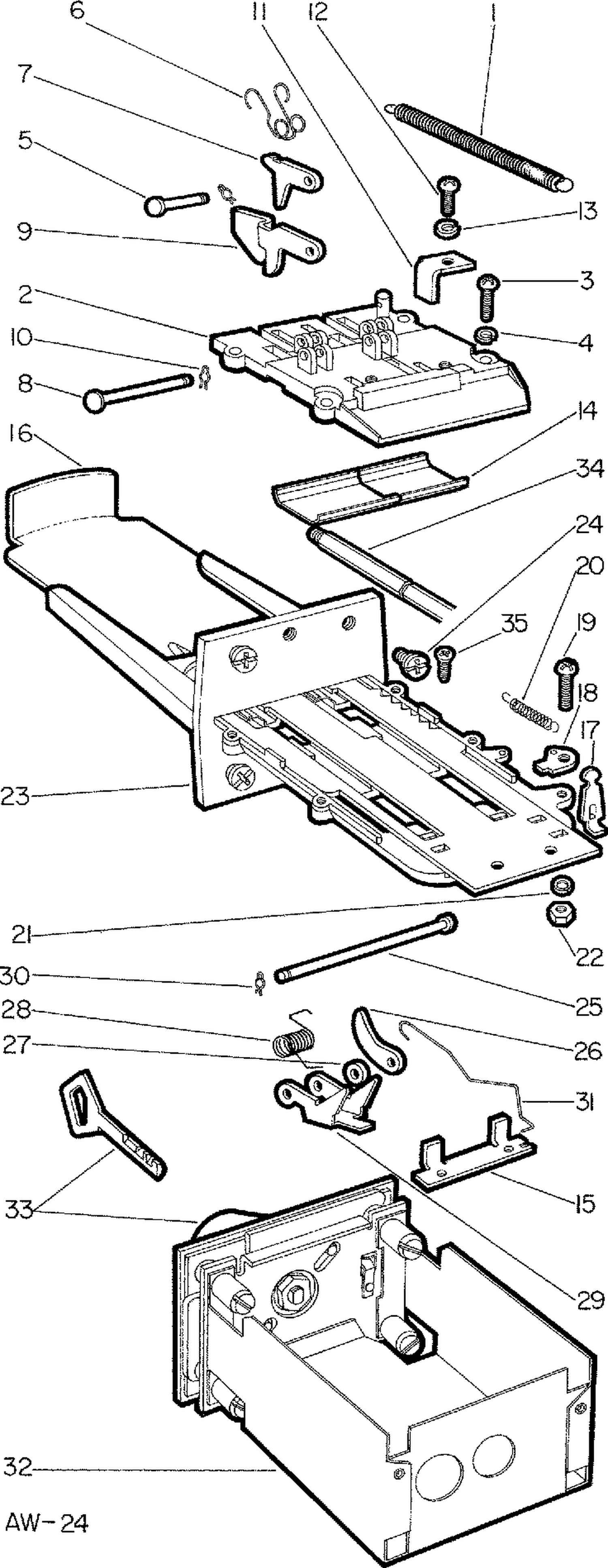 COIN CHUTE (LAUNDRY - DOUBLE) Diagram and Parts List for VW331C*118  General Electric Washer