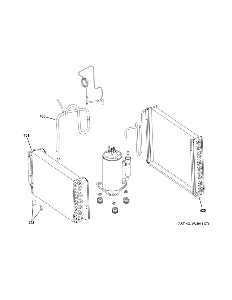 Unit Parts Diagram and Parts List for AEM05LVL1  General Electric Air Conditioner