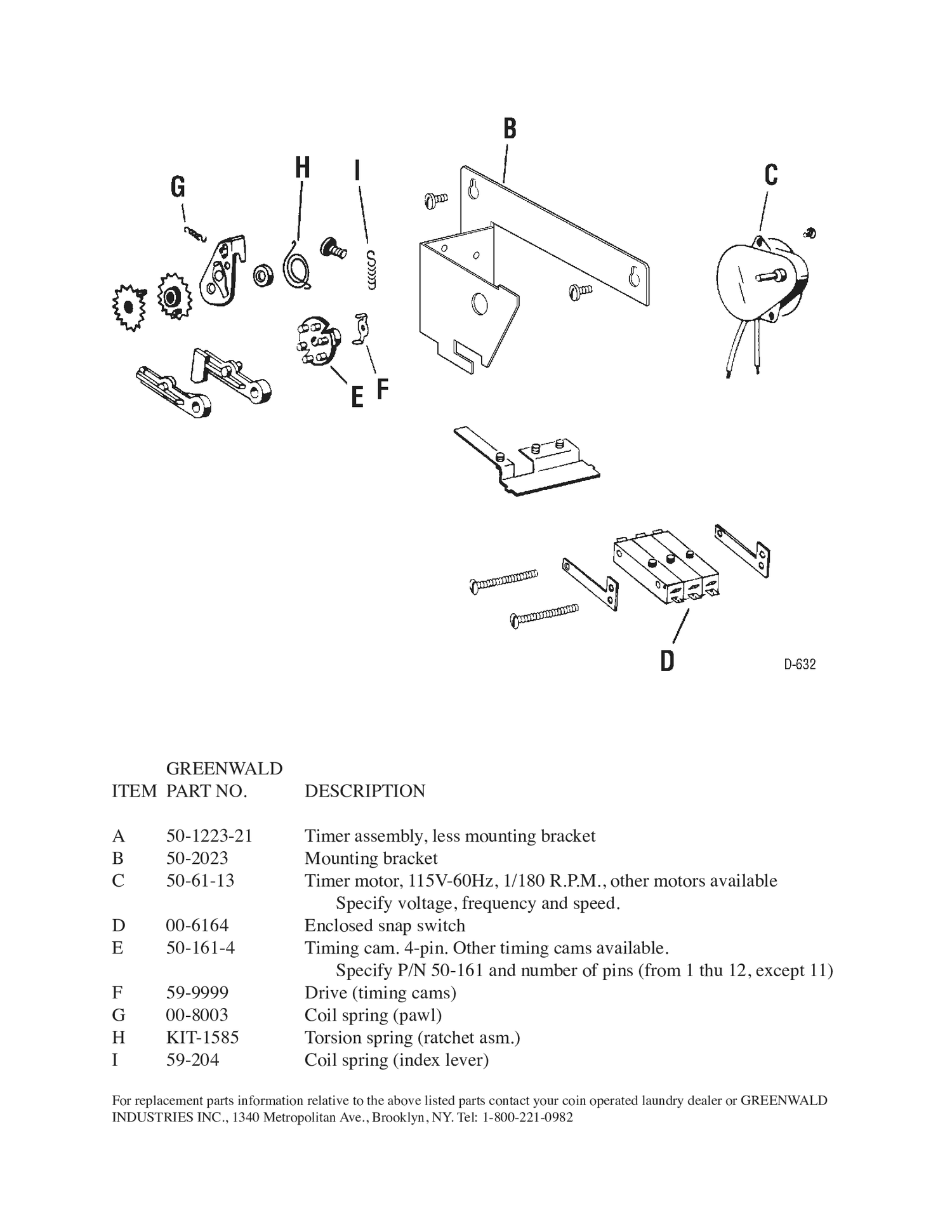 TIMER ASSEMBLY Diagram and Parts List for PCCB330EJ1WC  General Electric Washer