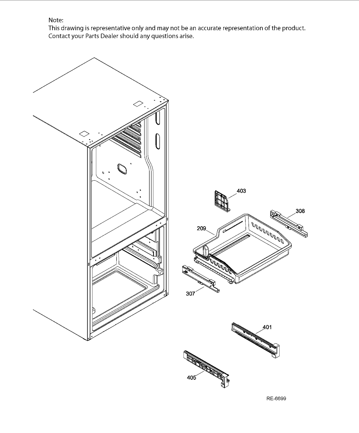 FZ BASKETS Diagram and Parts List for GDE21DSKAKSS  General Electric Refrigerator