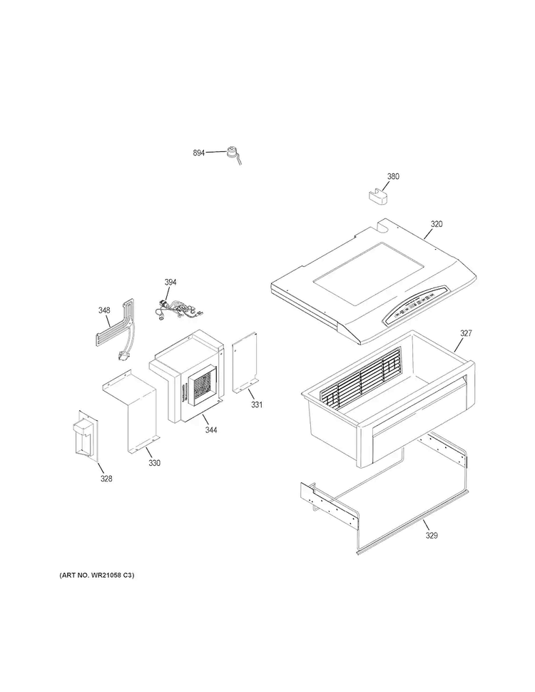 Quick Chill Diagram and Parts List for PSB48YSKBSS  General Electric Refrigerator