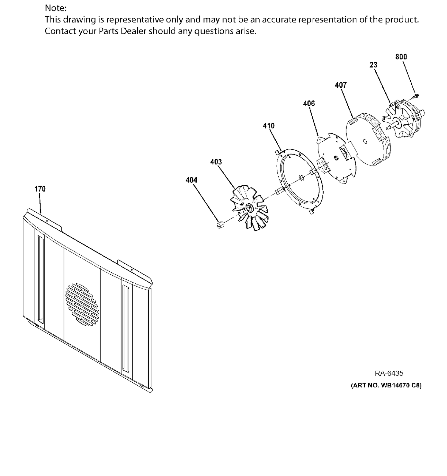 CONVECTION FAN Diagram and Parts List for ZGP366NR5SS  General Electric Range
