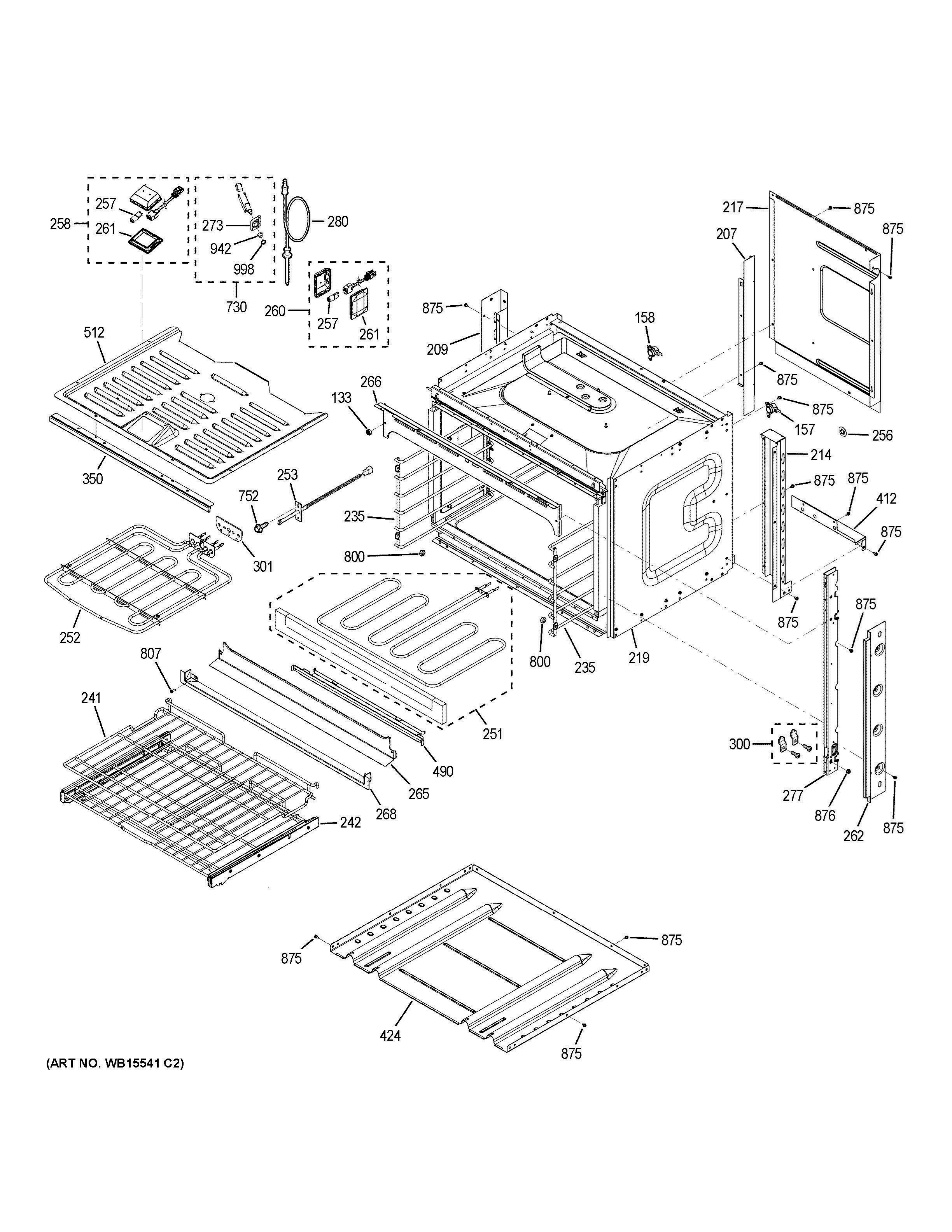 BODY PARTS Diagram and Parts List for PT9051BL1TS  General Electric Range