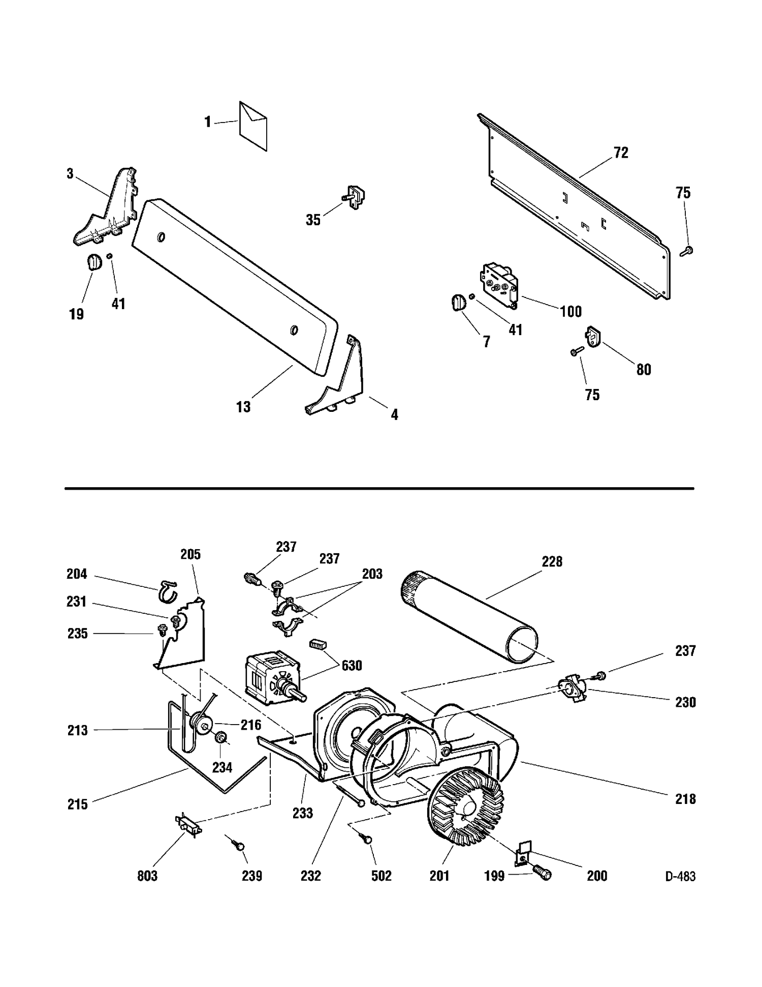CONTROL PANEL Diagram and Parts List for 677511  General Electric Air Conditioner