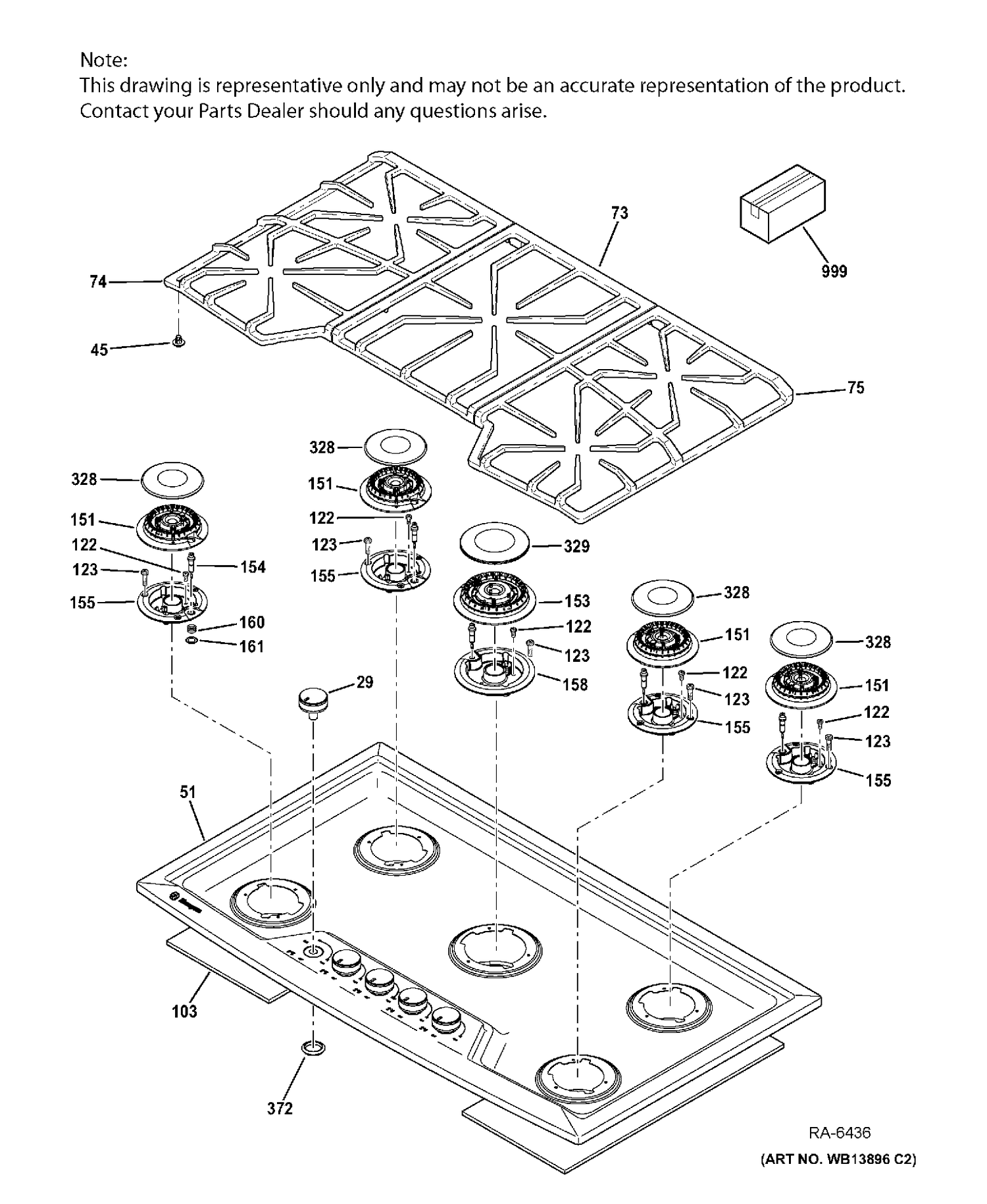 CONTROL PANEL & COOKTOP Diagram and Parts List for ZGU385NSM3SS  General Electric Range