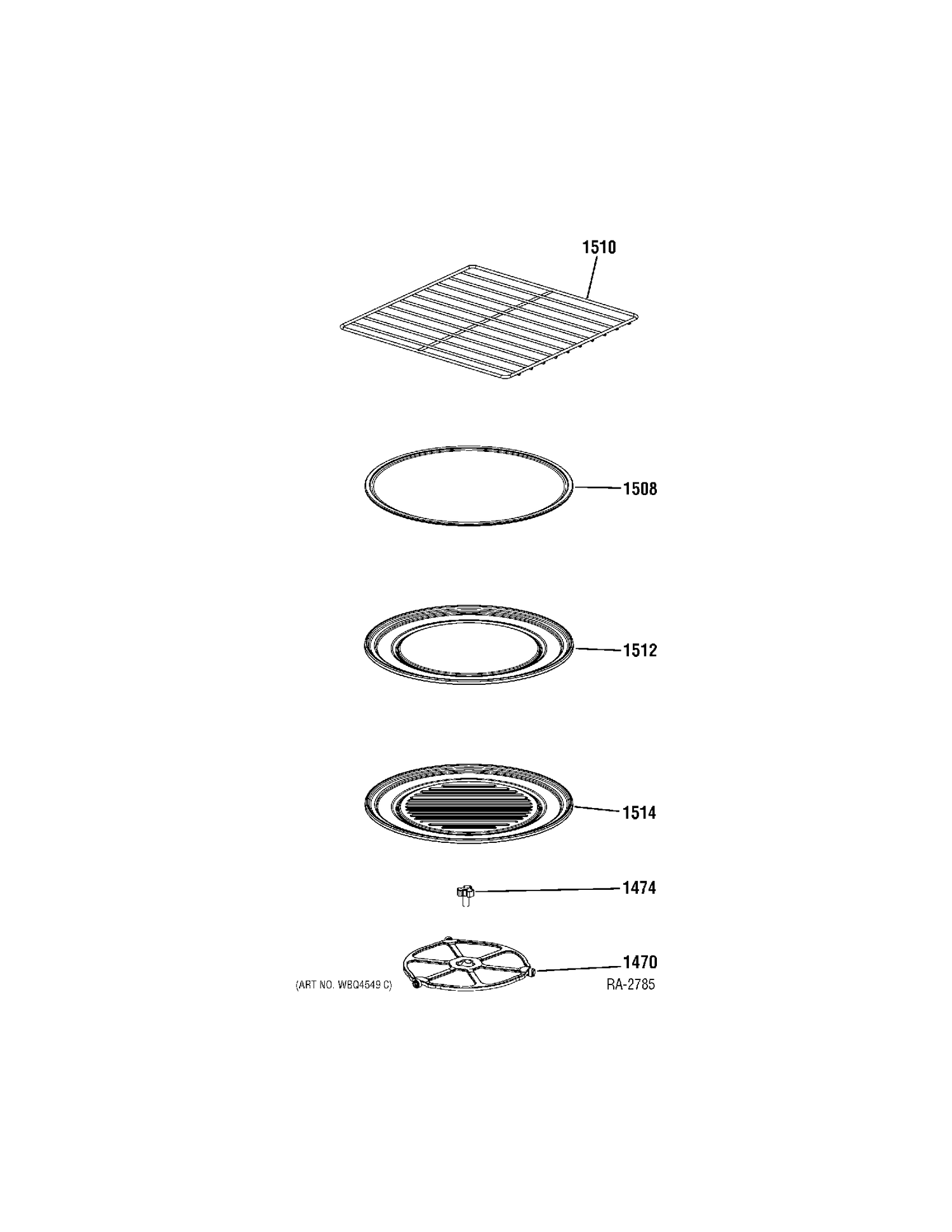 INTERIOR 2 Diagram and Parts List for ZSC2202J2SS  General Electric Range