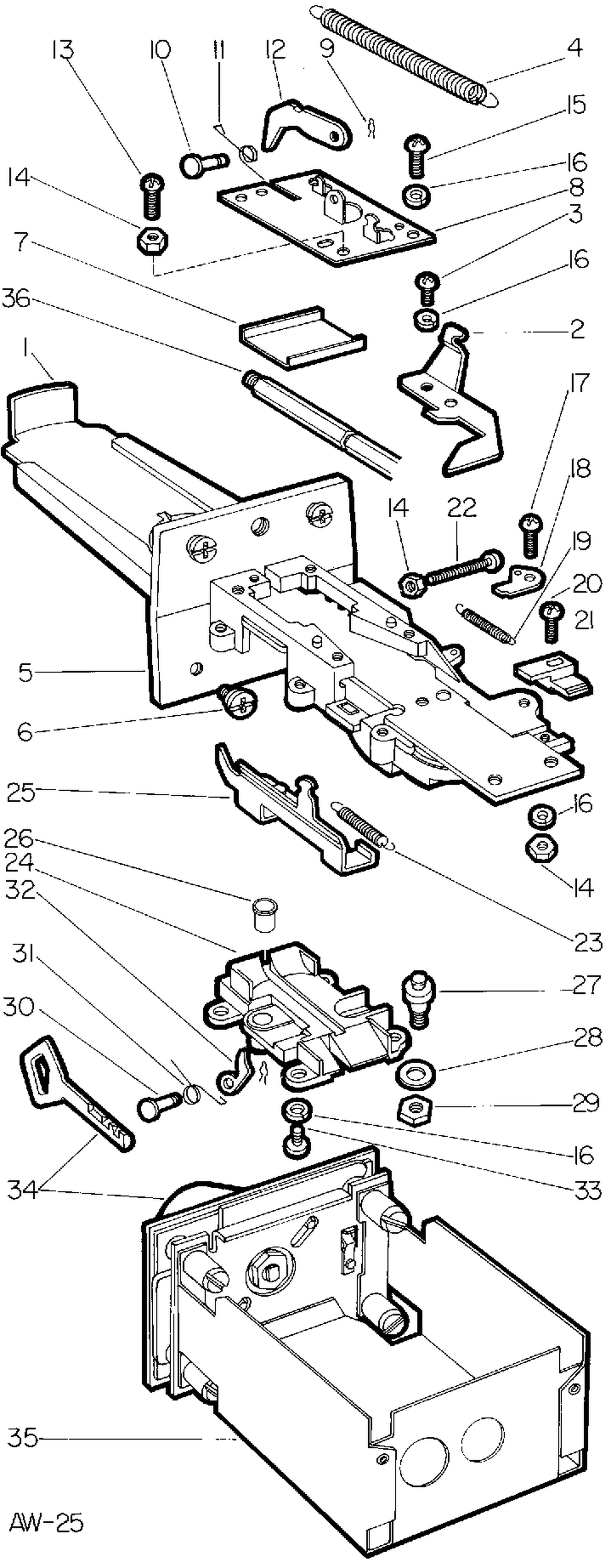 COIN CHUTE (LAUNDRY - SINGLE) Diagram and Parts List for VW331C*118  General Electric Washer