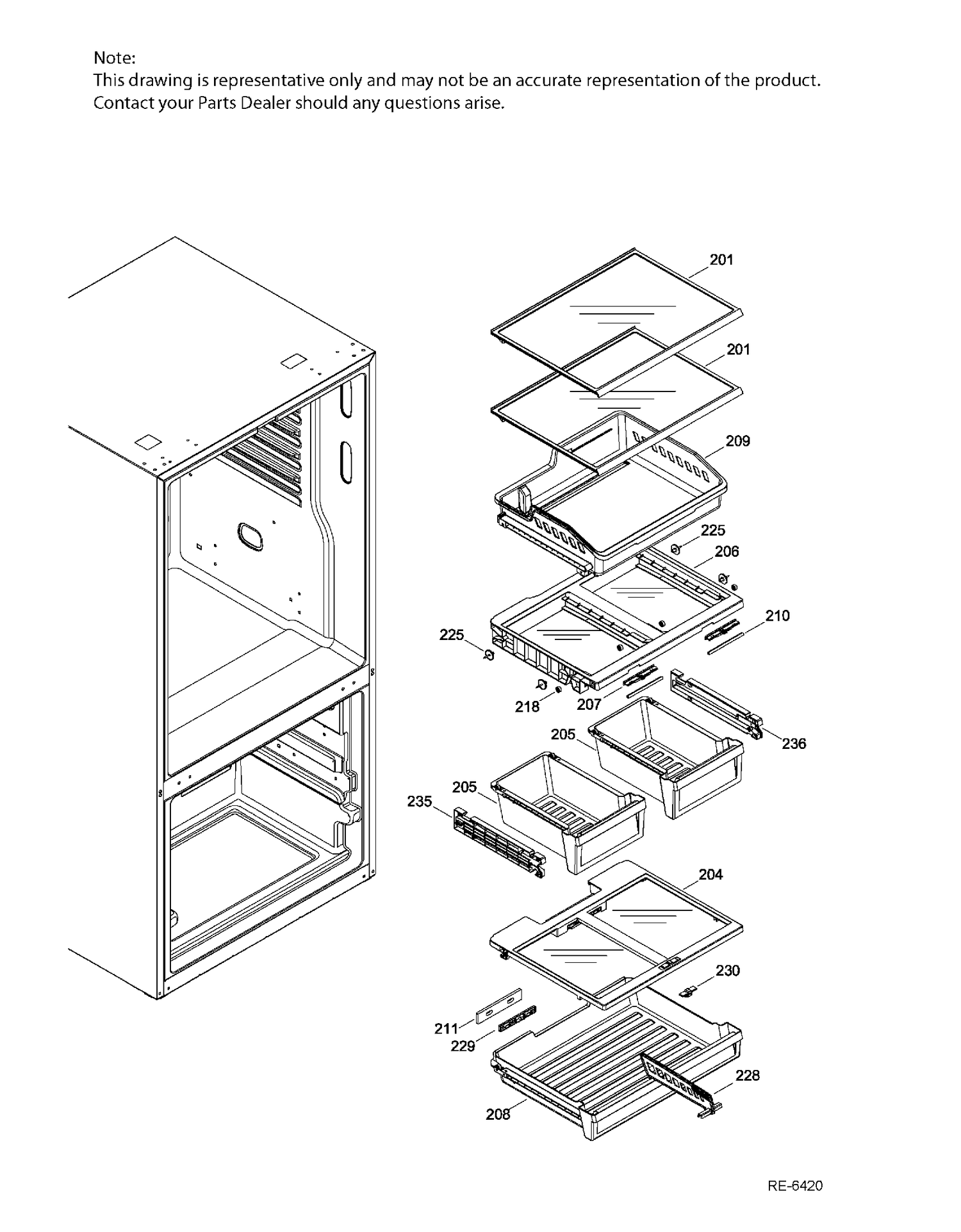 FF SHELVES FF Diagram and Parts List for GNE21DGKAKWW  General Electric Refrigerator