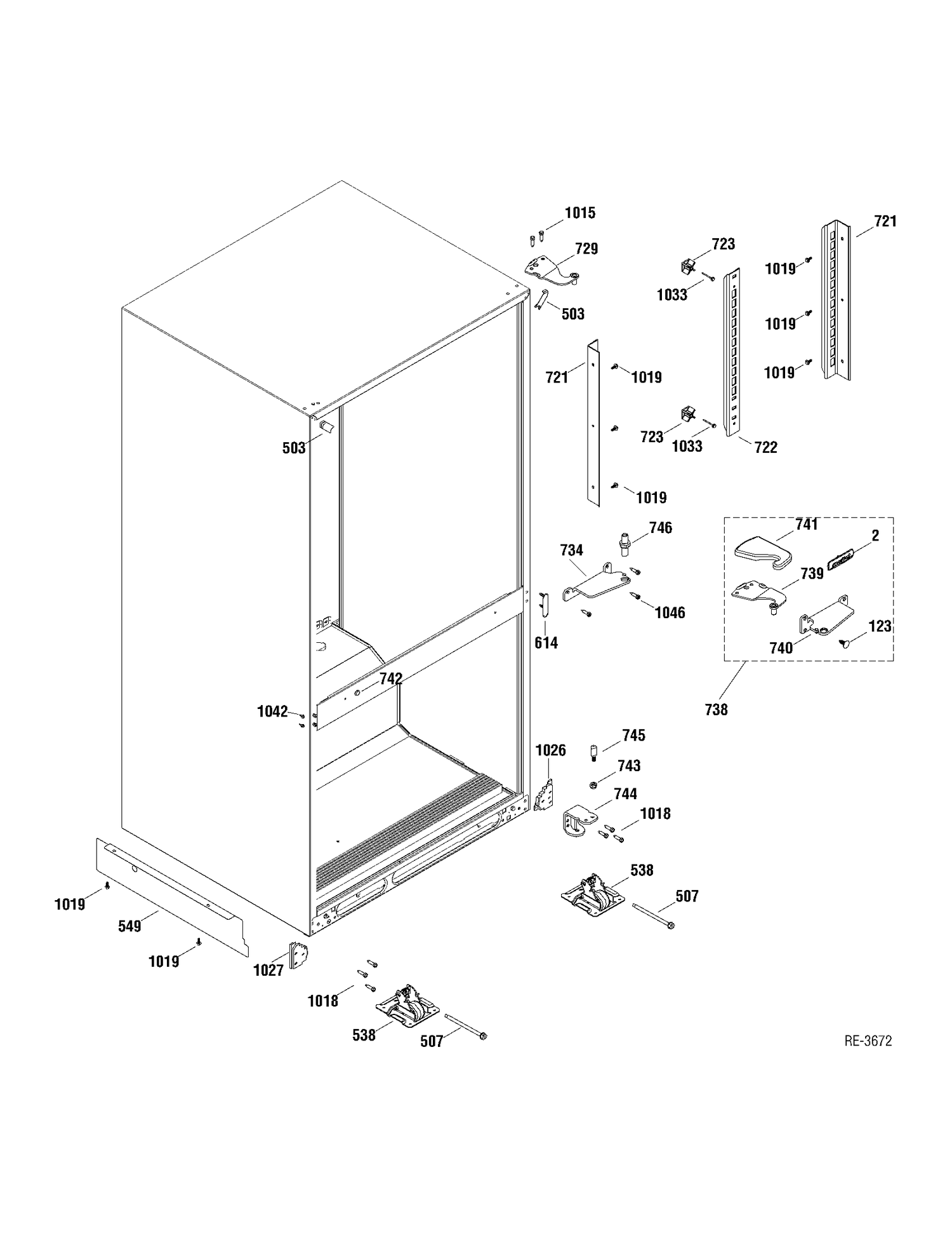 MISCELANEOUS PARTS Diagram and Parts List for MBRC0FAYARWW  General Electric Refrigerator