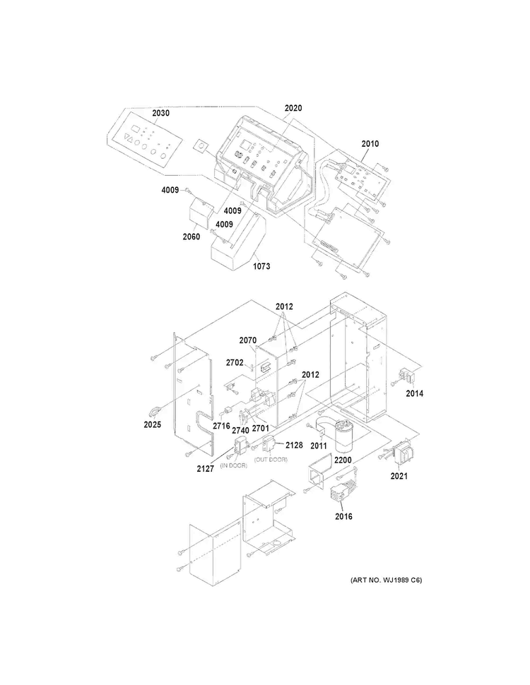 Control Parts Diagram and Parts List for AZ41E07EABM2  General Electric Air Conditioner