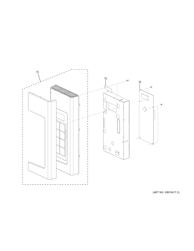 Control Parts Diagram and Parts List for JNM3163RJ1SS  General Electric Microwave