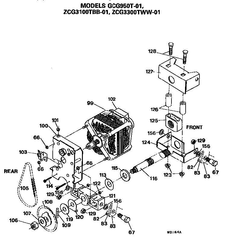 Section 4 Diagram and Parts List for GCG950T-01  General Electric Trash Compactor