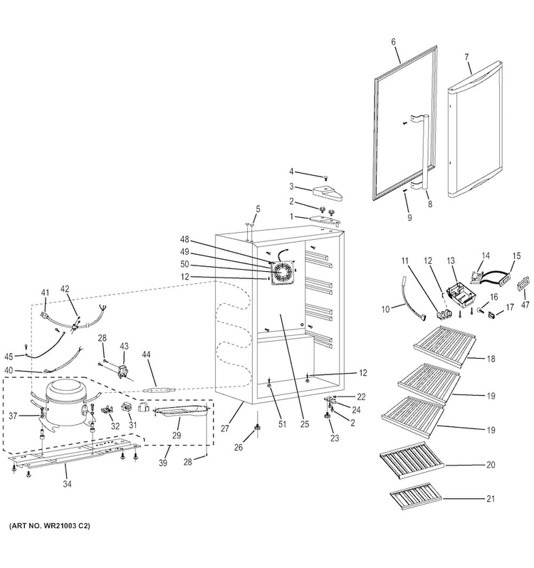 Beverage Center Diagram and Parts List for GVS04BDWESS  General Electric Cooler
