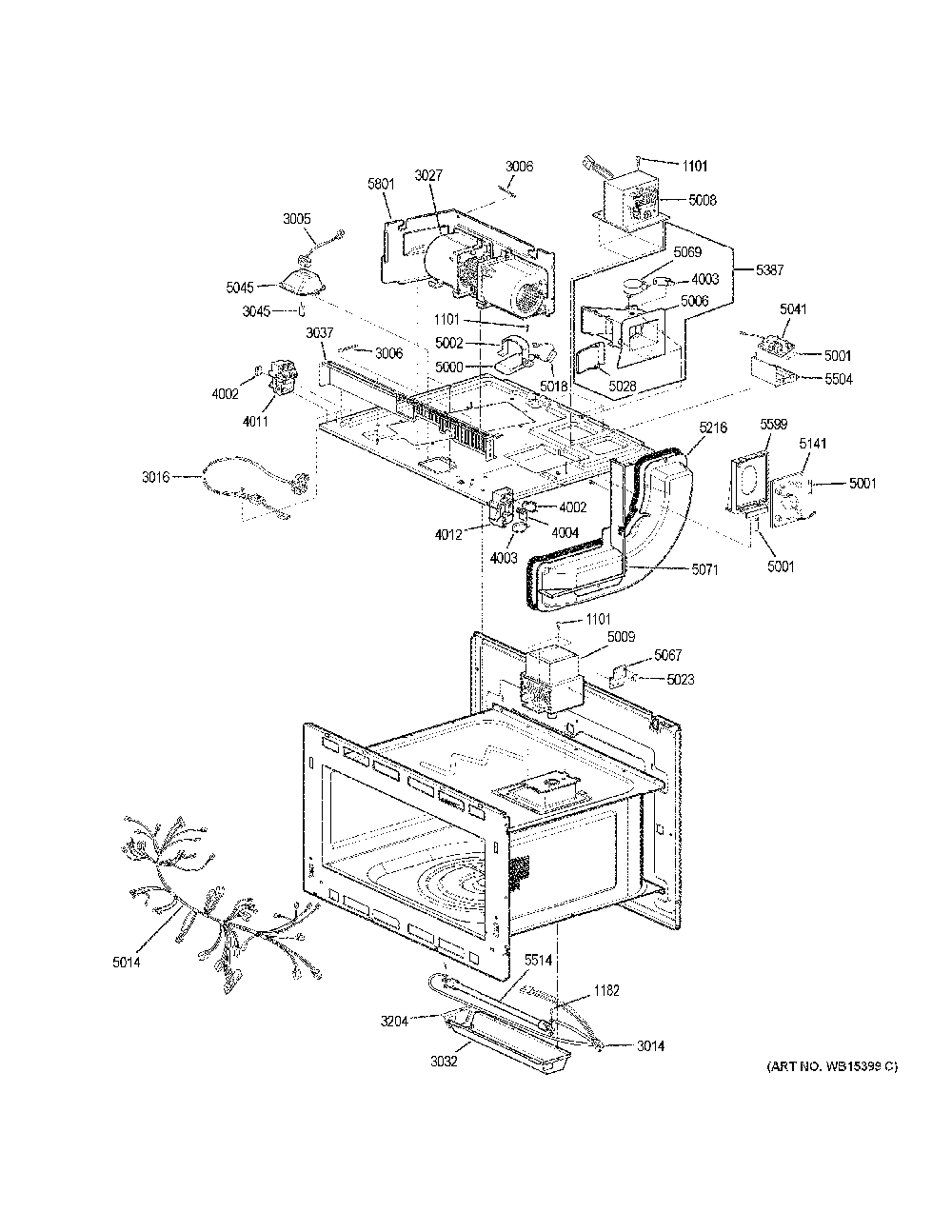 Insulator Parts Diagram and Parts List for PT7800EKAES  General Electric Microwave Oven Combo