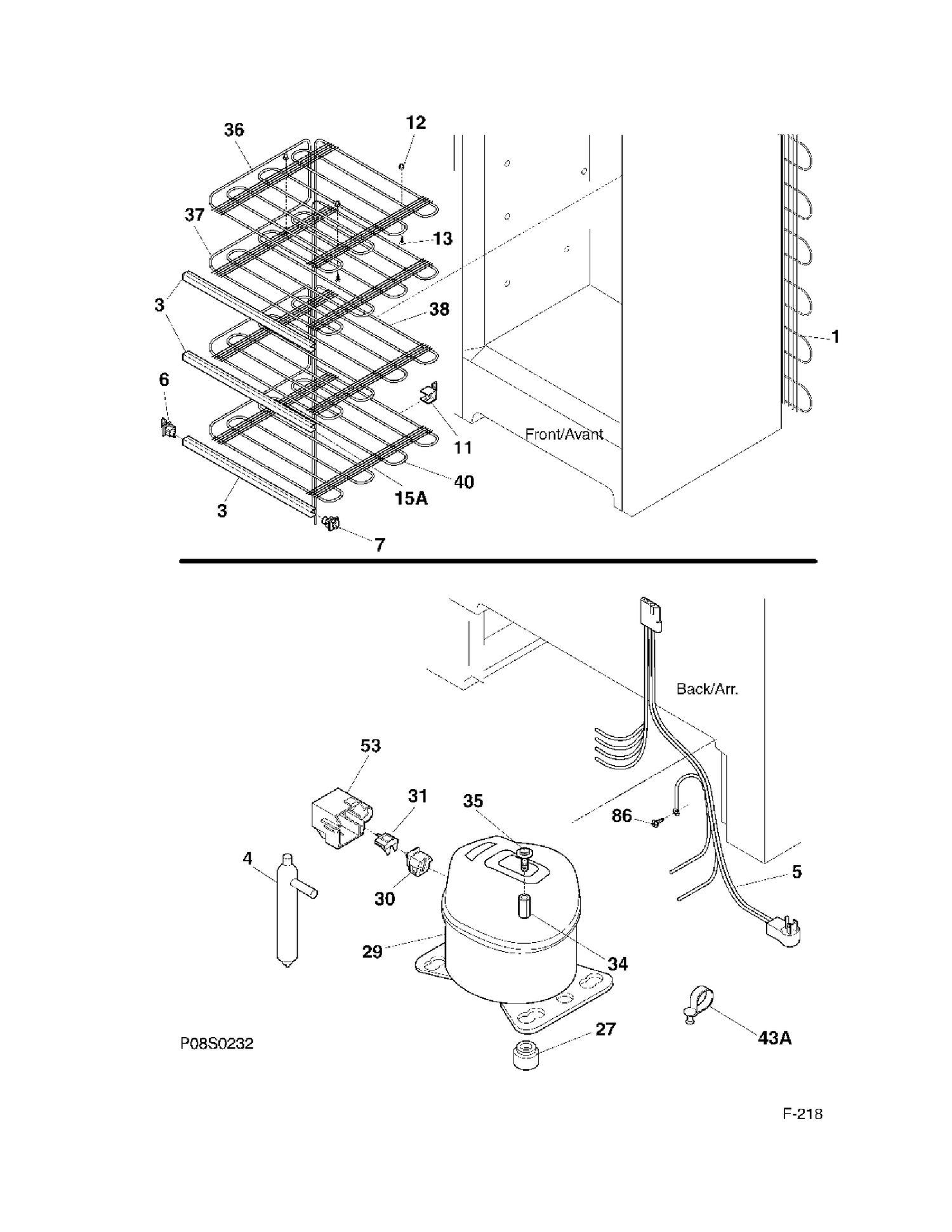 SYSTEM PARTS Diagram and Parts List for FUM12SMERWH  General Electric Freezer
