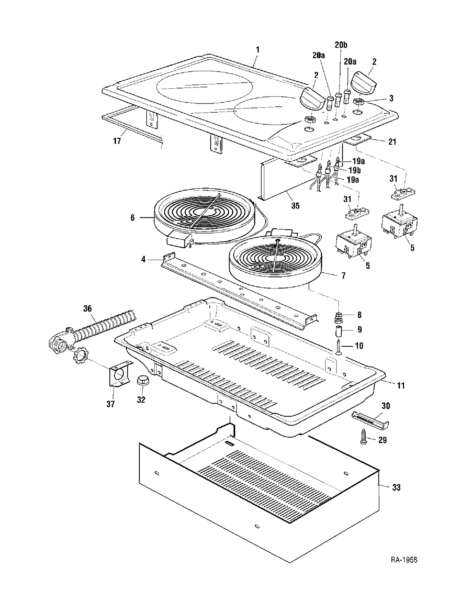 BUILT IN CERAMIC COOKTOP Diagram and Parts List for CCTE12K1SS  General Electric Range