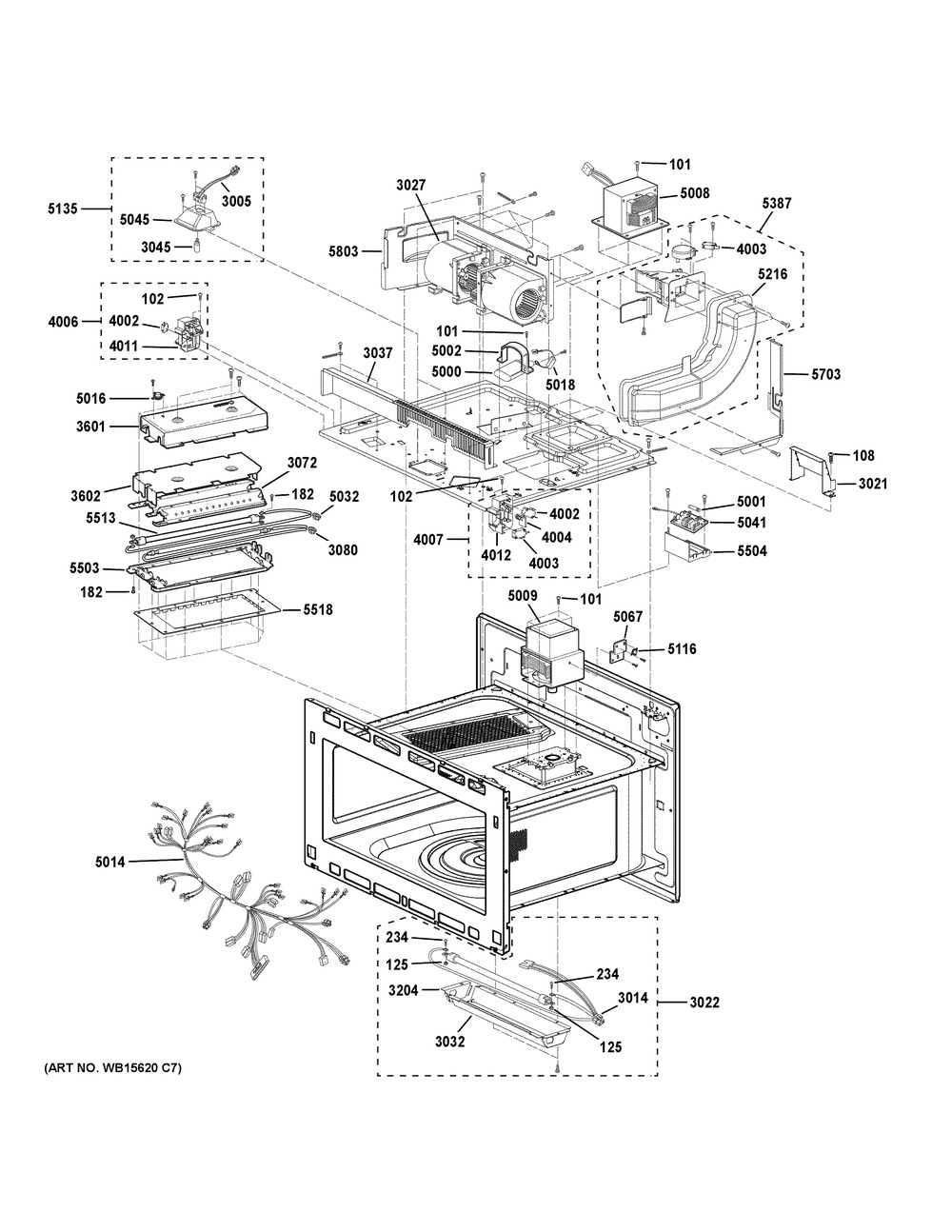 Insulator Parts Diagram and Parts List for ZSB9131V1SS  General Electric Wall Oven